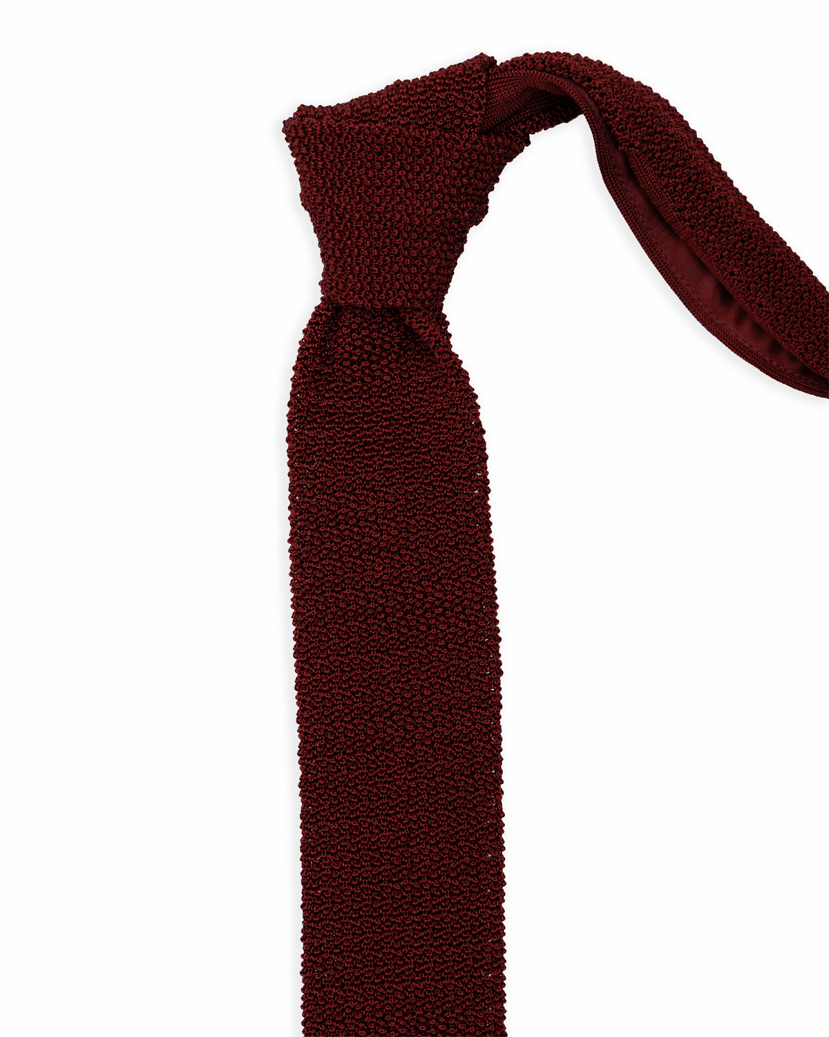 Corbata de punto burdeos | ASCOT