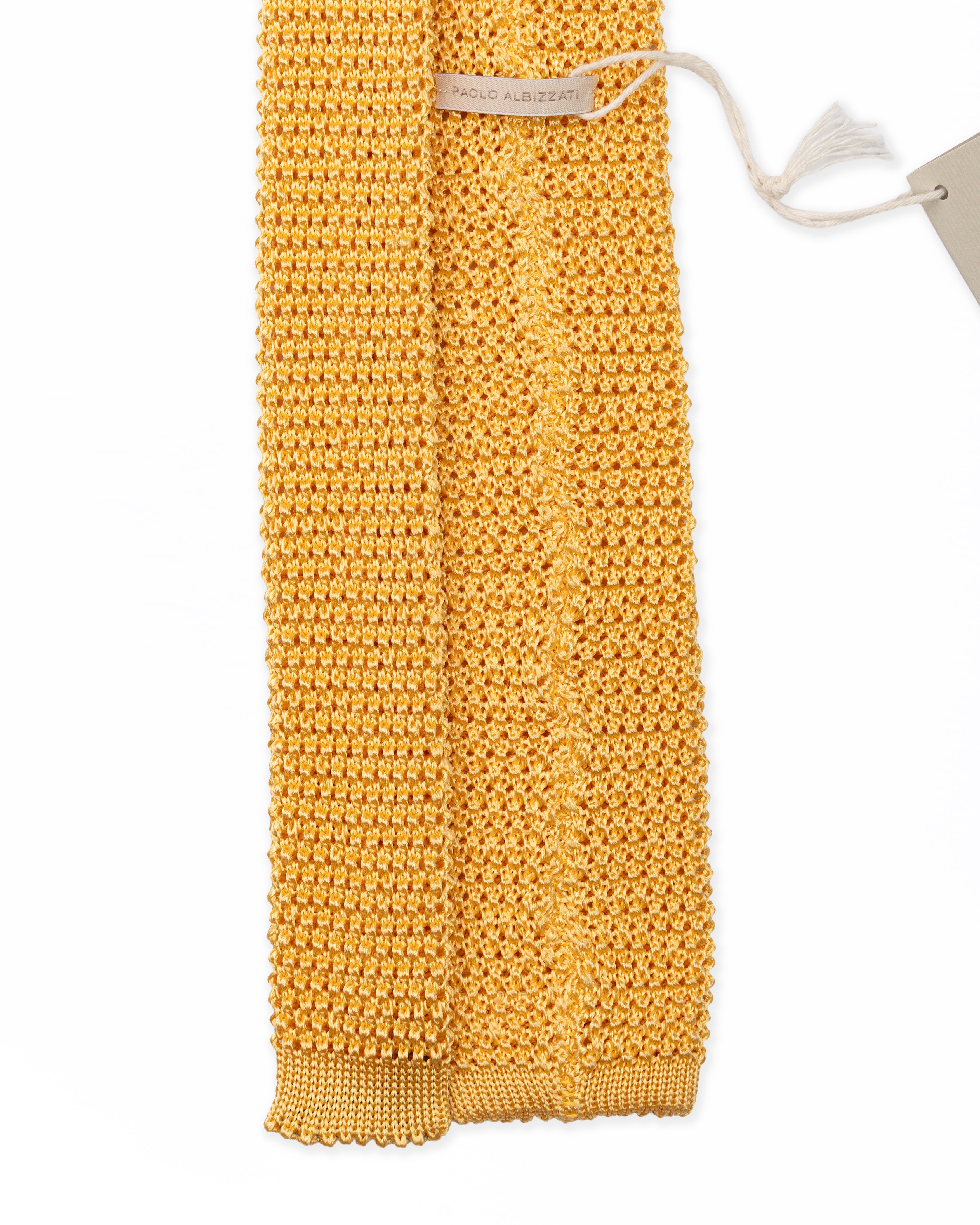 Corbata de seda punto amarillo | PAOLO ALBIZZATI