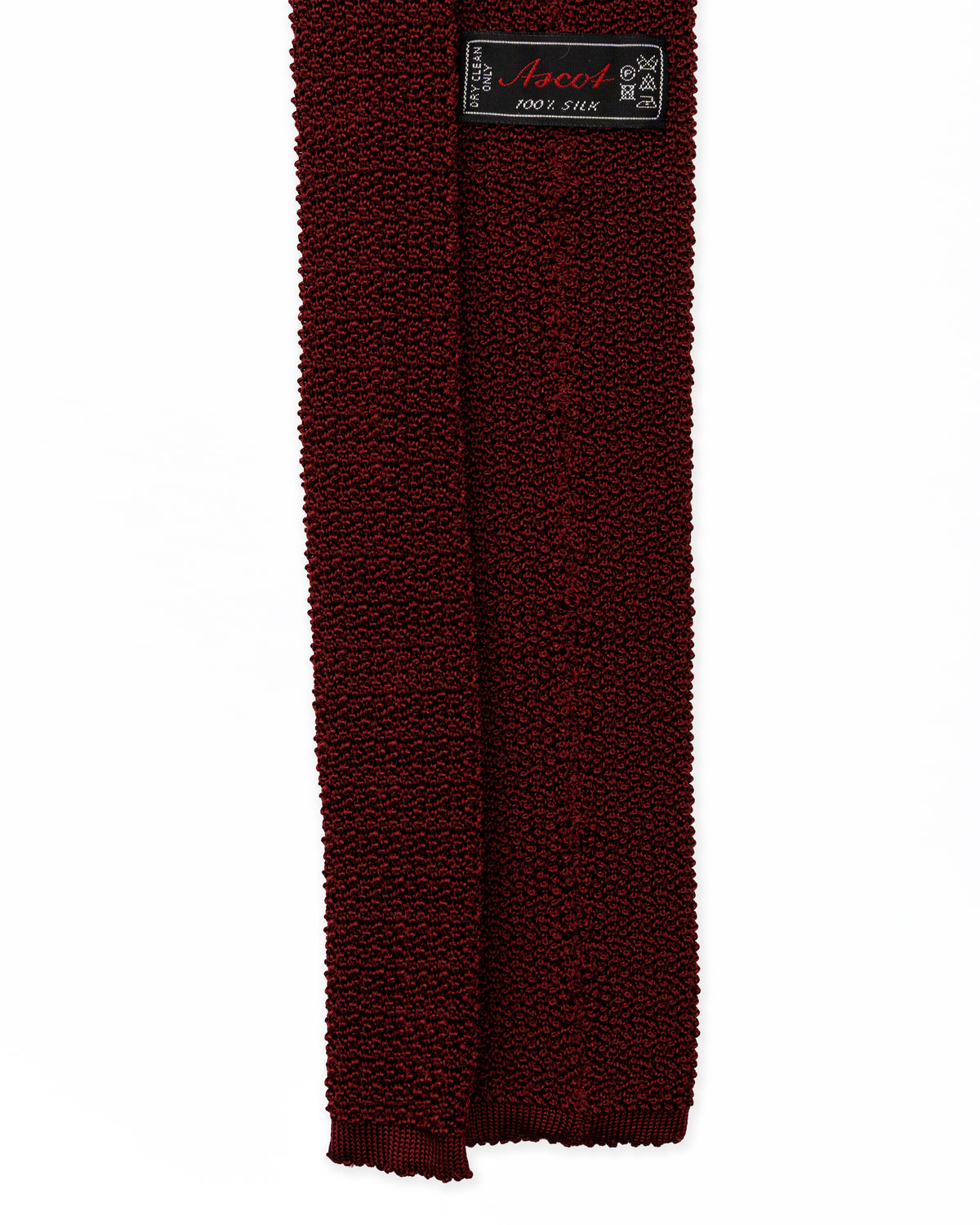Corbata de punto burdeos | ASCOT