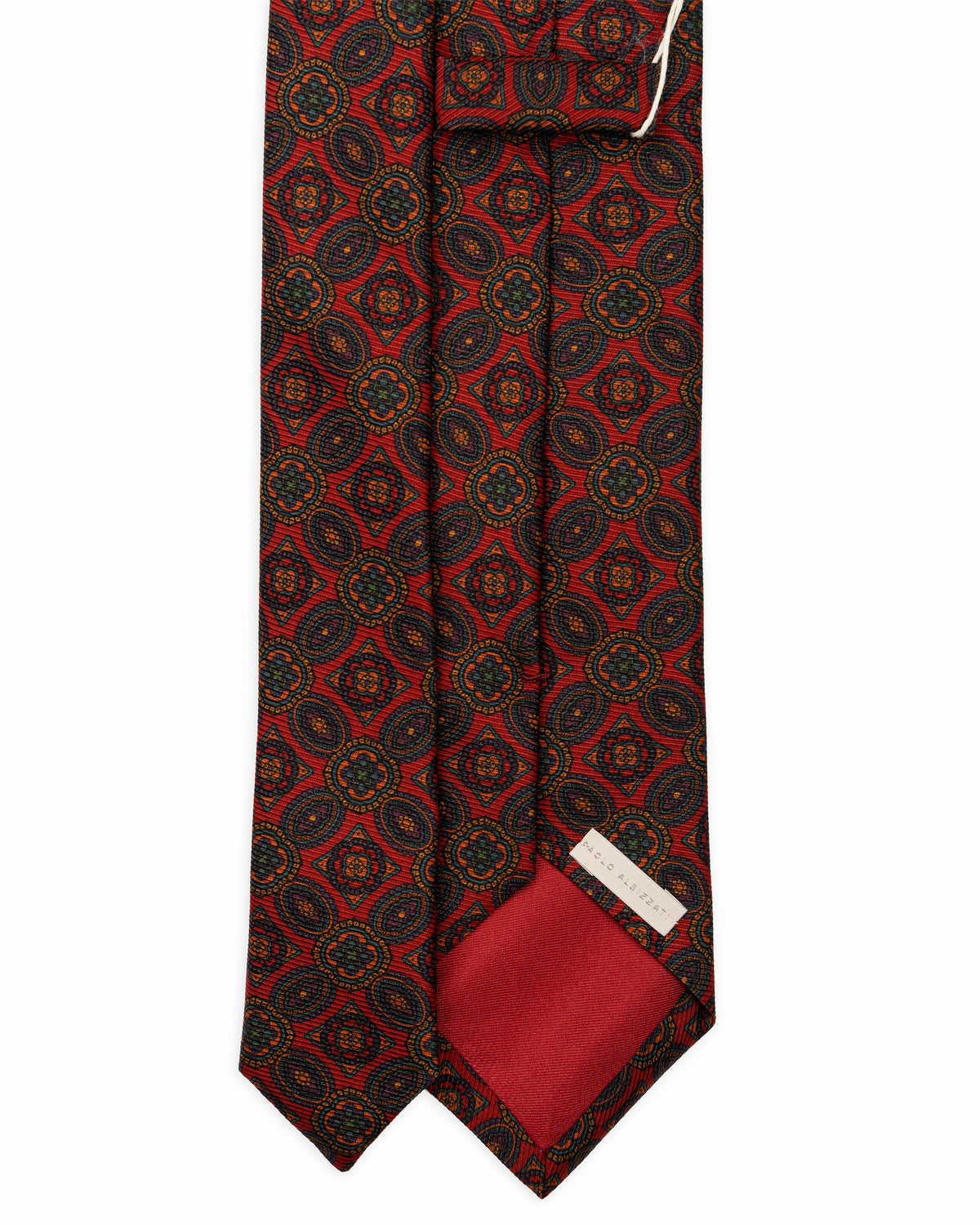 Corbata de seda Paisley Roja | PAOLO ALBIZZATI