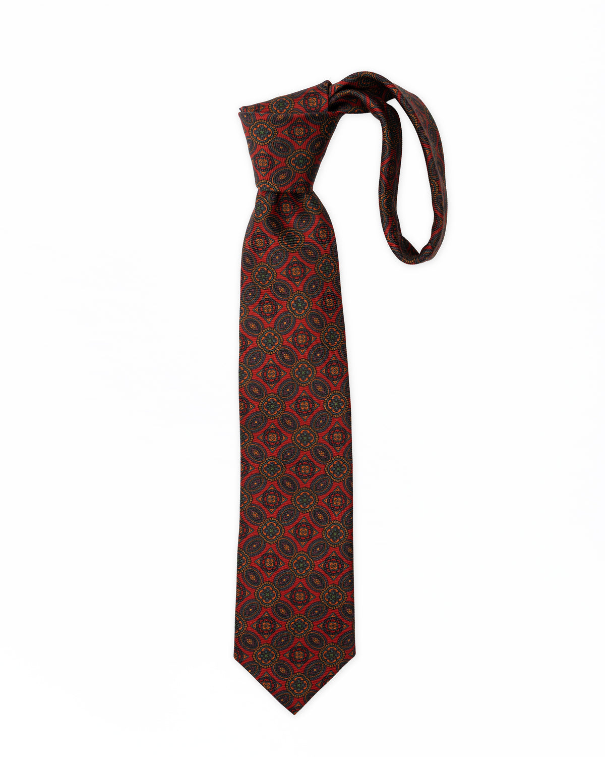 Corbata de seda Paisley Roja | PAOLO ALBIZZATI