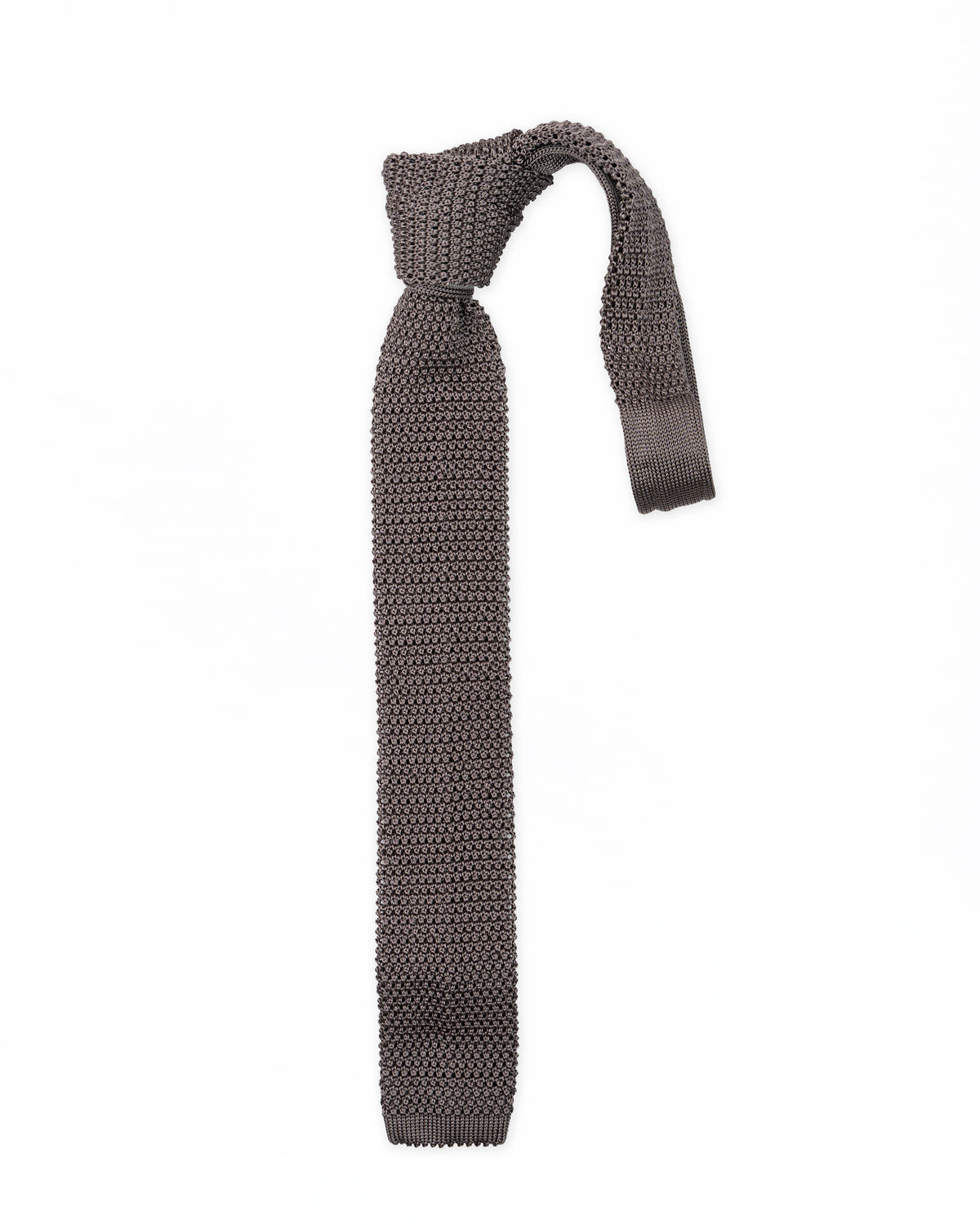 Corbata de punto gris | PAOLO ALBIZZATI