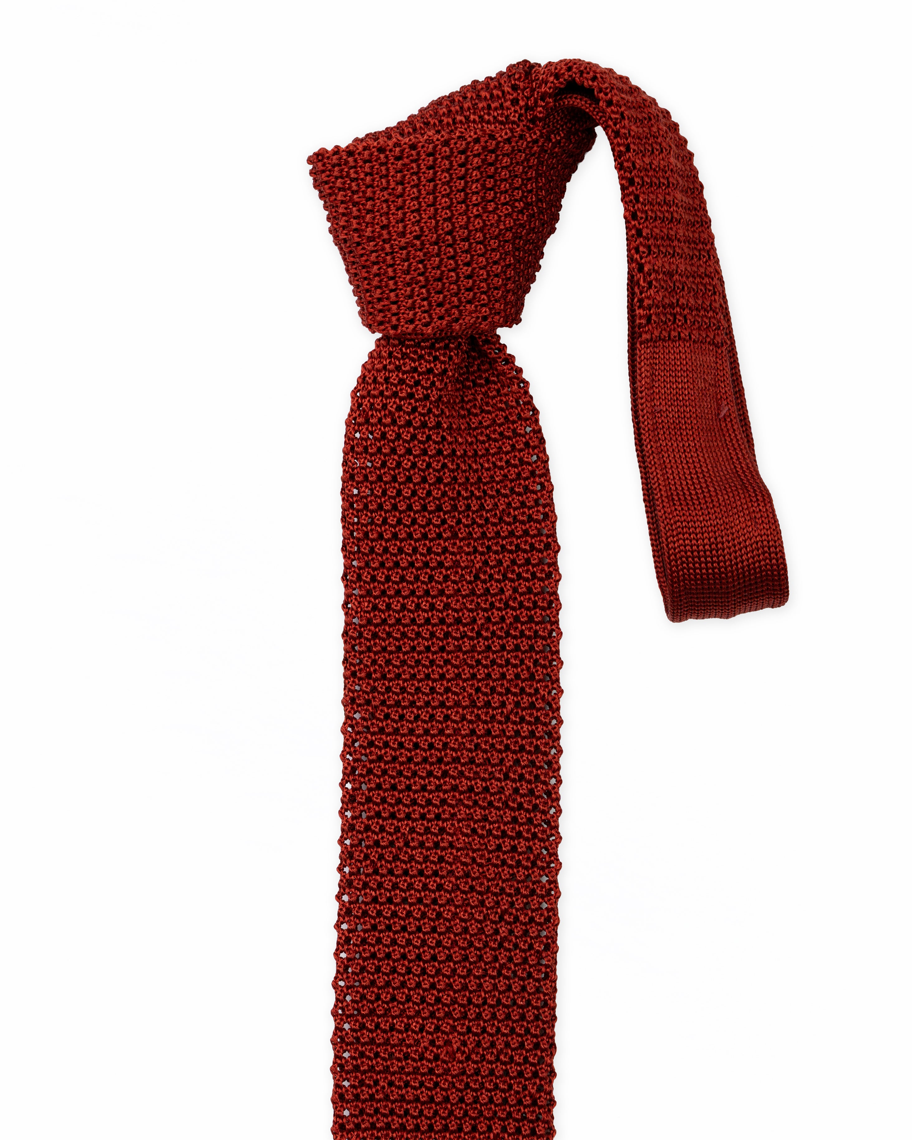 Corbata de punto rojo | PAOLO ALBIZZATI