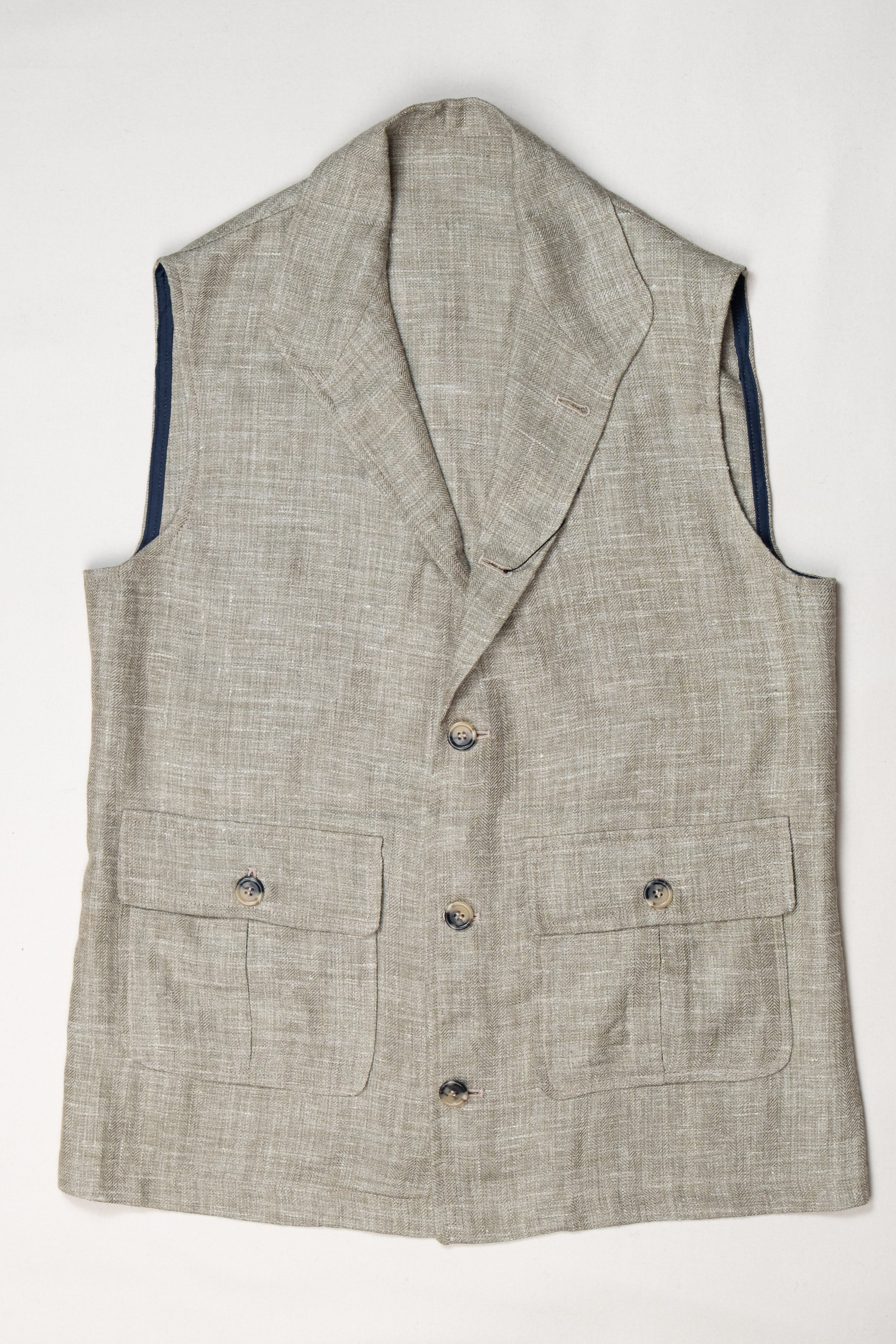Chaleco Teba de Lino Espiga Verde Magee / CASA SARTORIAL