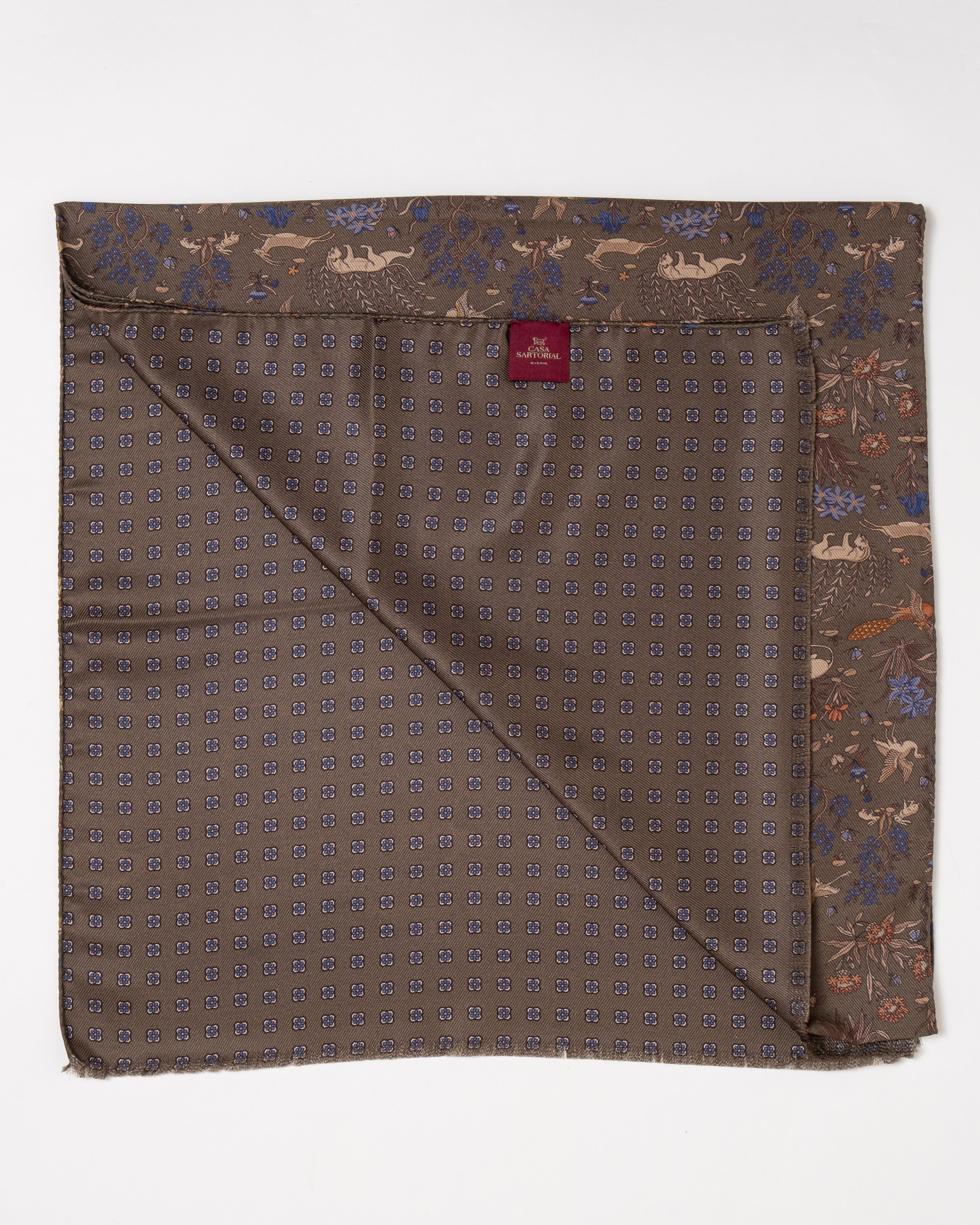 Fular de Seda Verde - Casa Sartorial