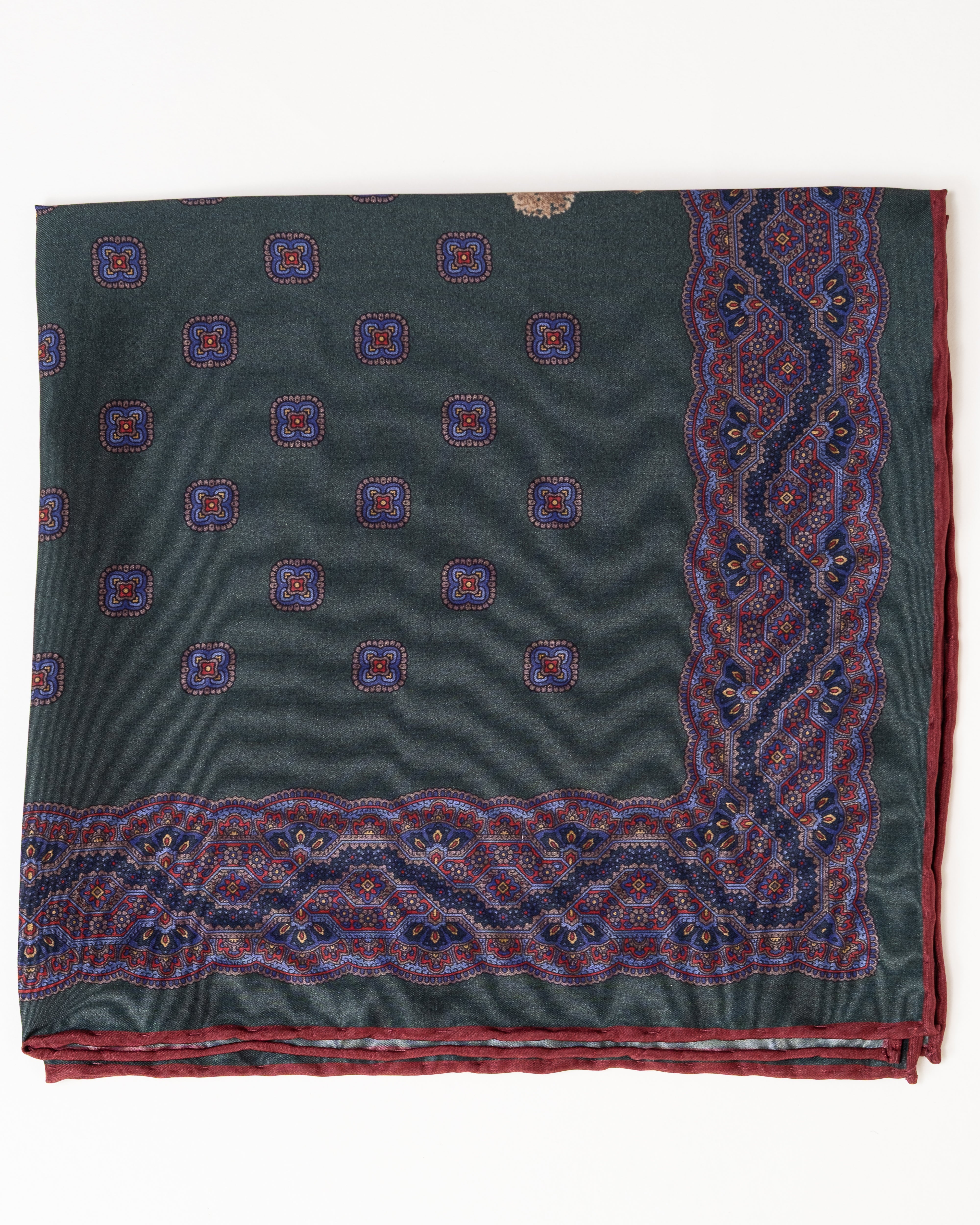 Pocket Square de Seda / Verde