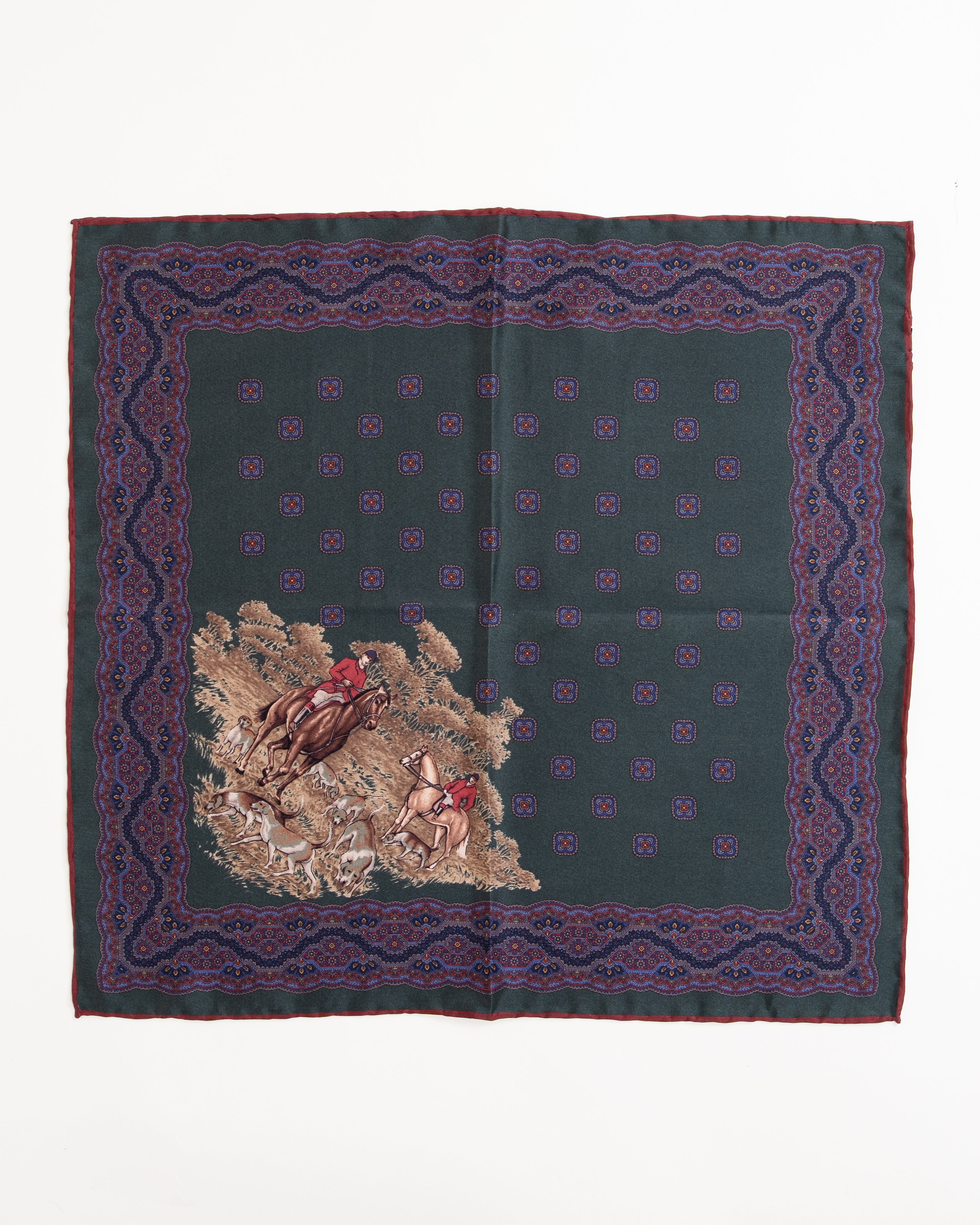 Pocket Square de Seda / Verde