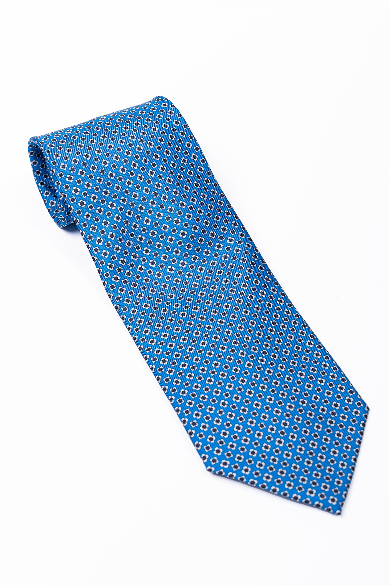 Corbata de seda Azul Flores / Personality