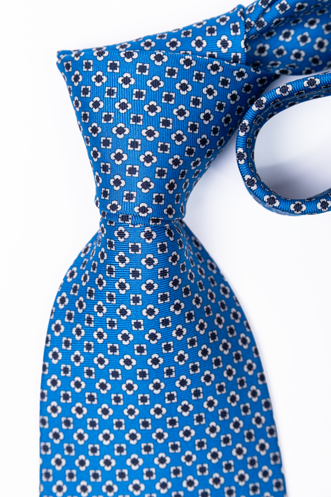 Corbata de seda Azul Flores / Personality