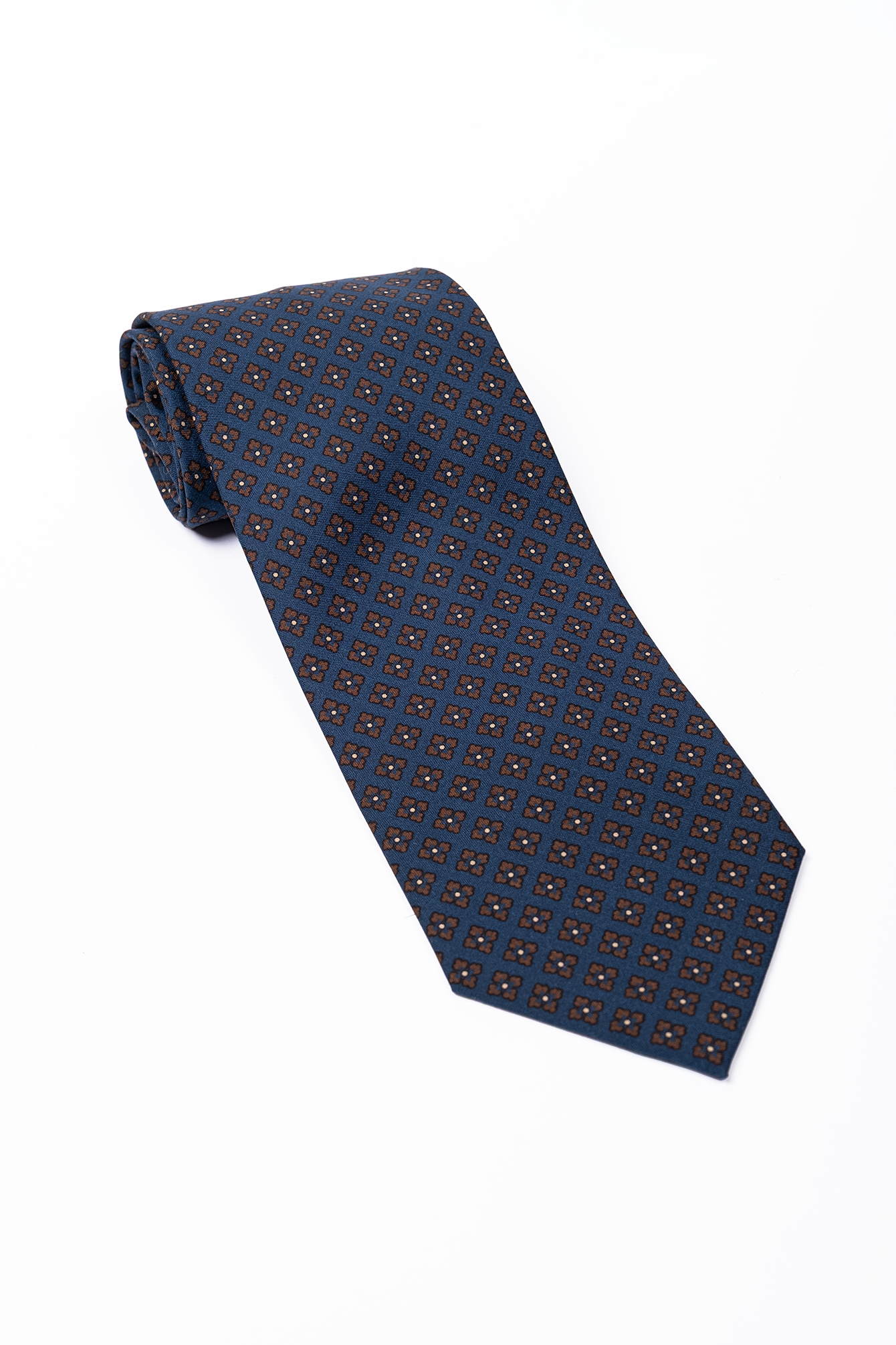 Corbata de seda Azul Marino Flores / Personality