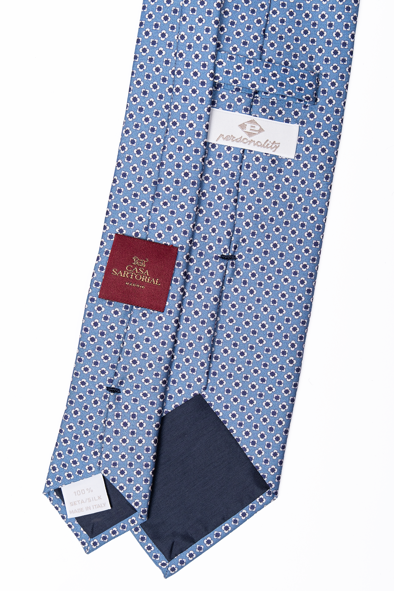 Corbata de Seda Celeste Flores / Personality