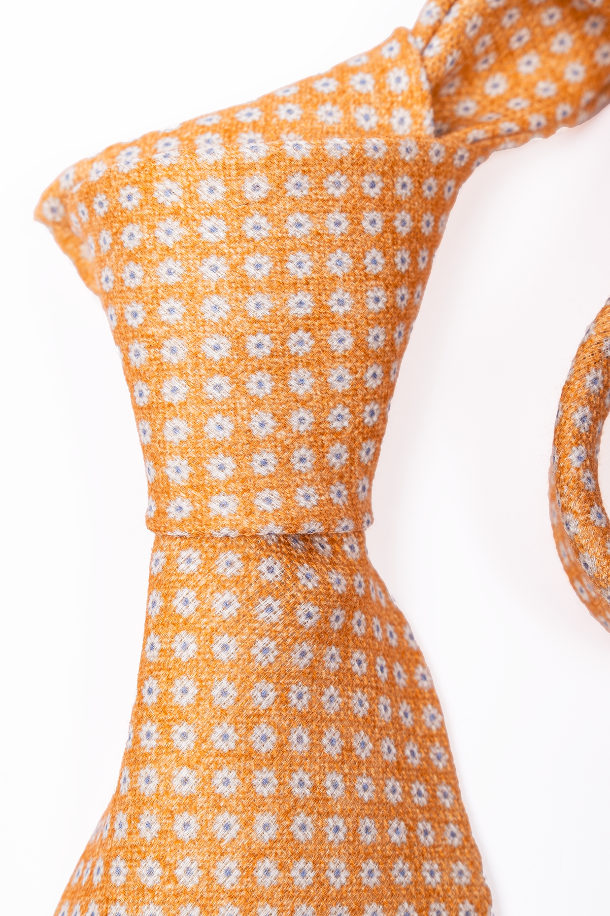 Corbata de Lino Naranja Flores / Personality