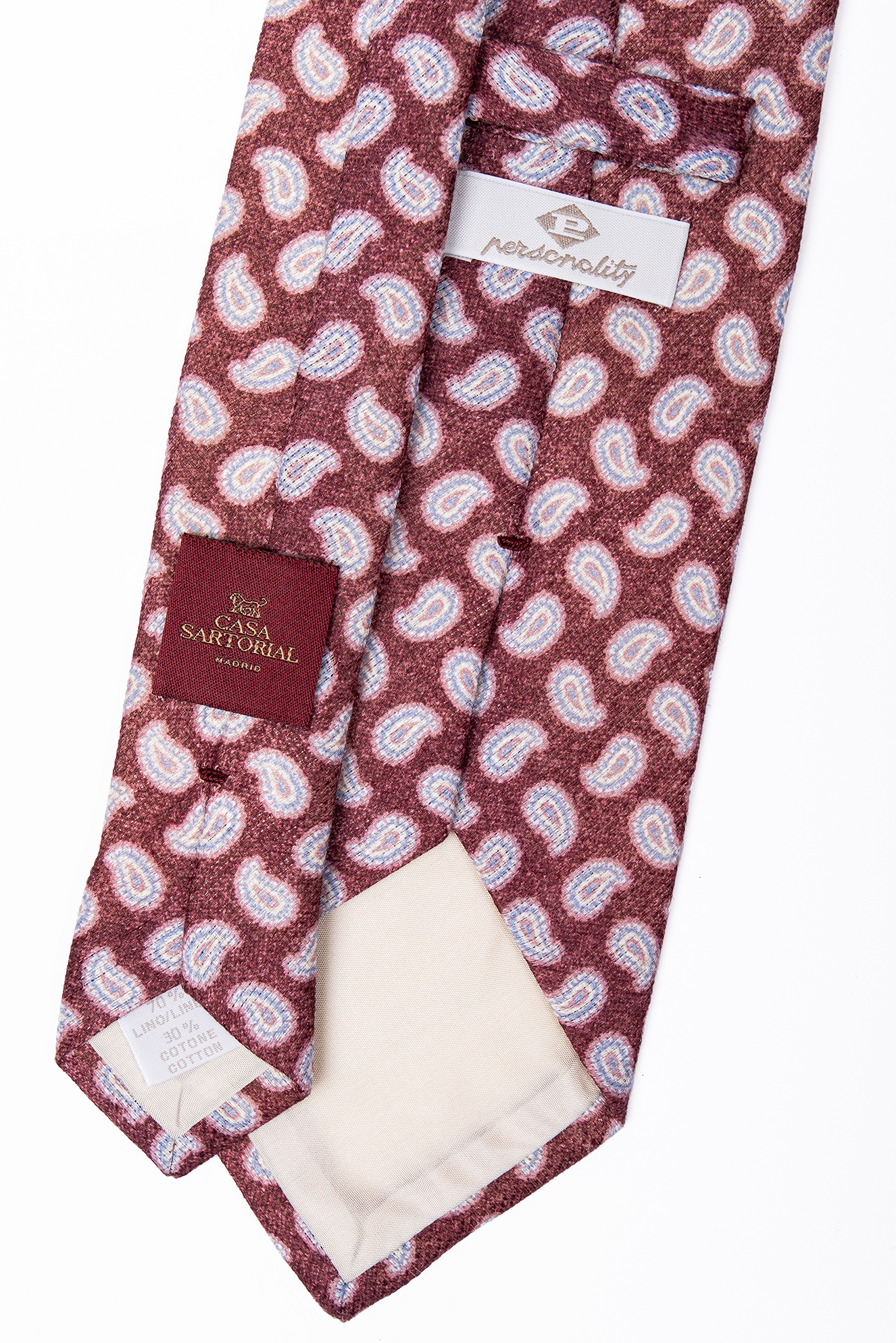 Corbata de lino Rojo Paisley / Personality