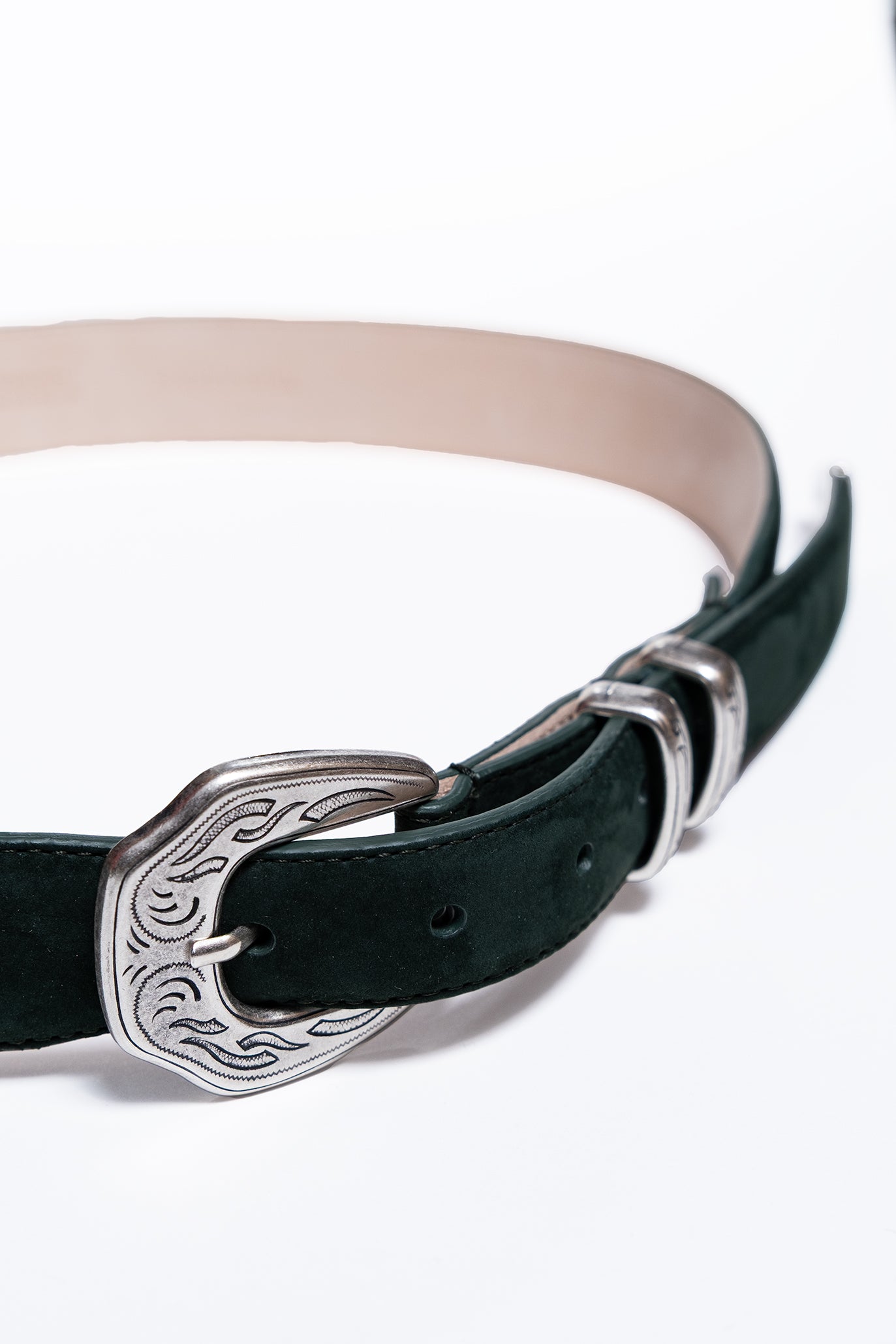 Cinturon Western Nabuk color Verde / SIMONNOT GODARD
