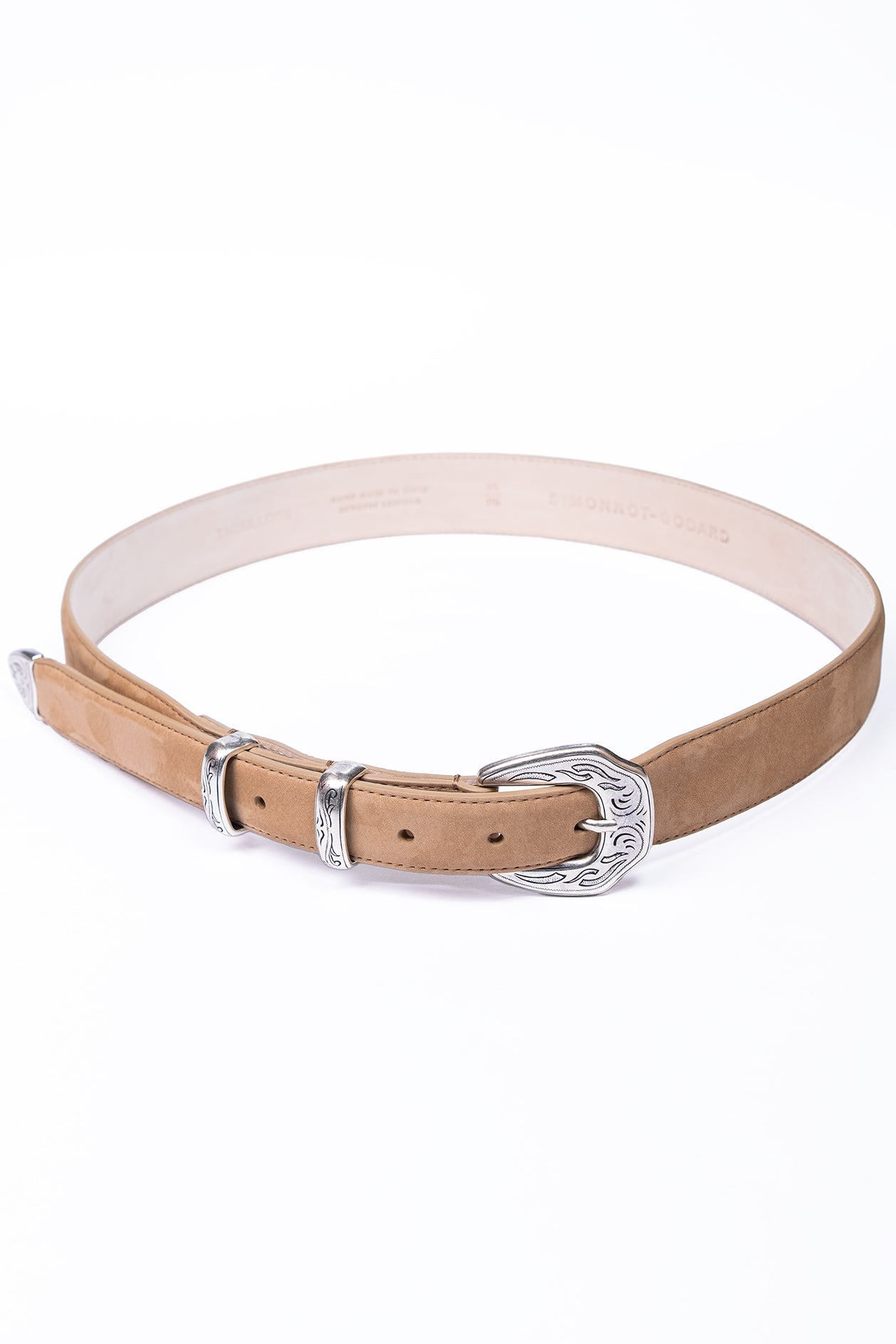 Cinturon Western Nabuk color Beige / SIMONNOT GODARD