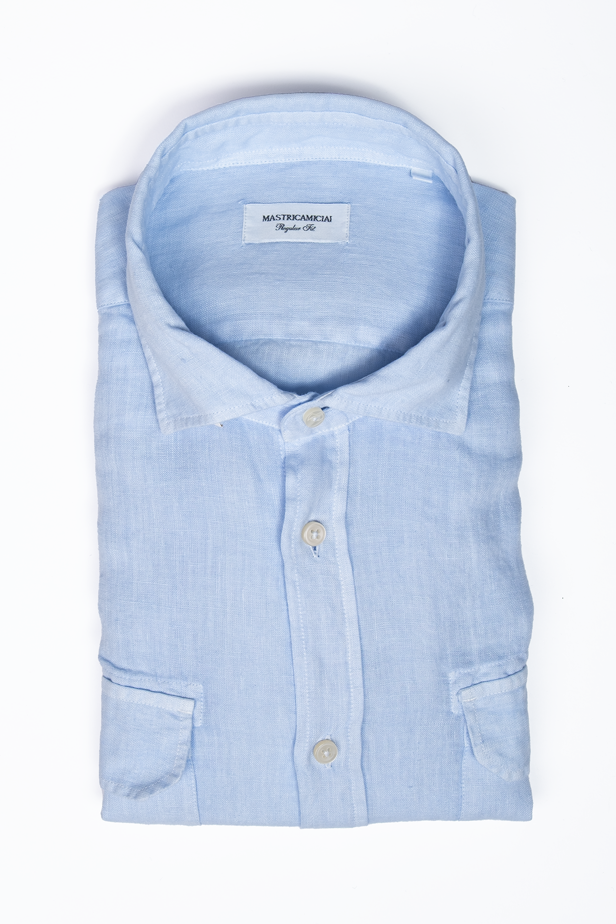 Camisa RTW Lino Celeste / Mastricamiciai