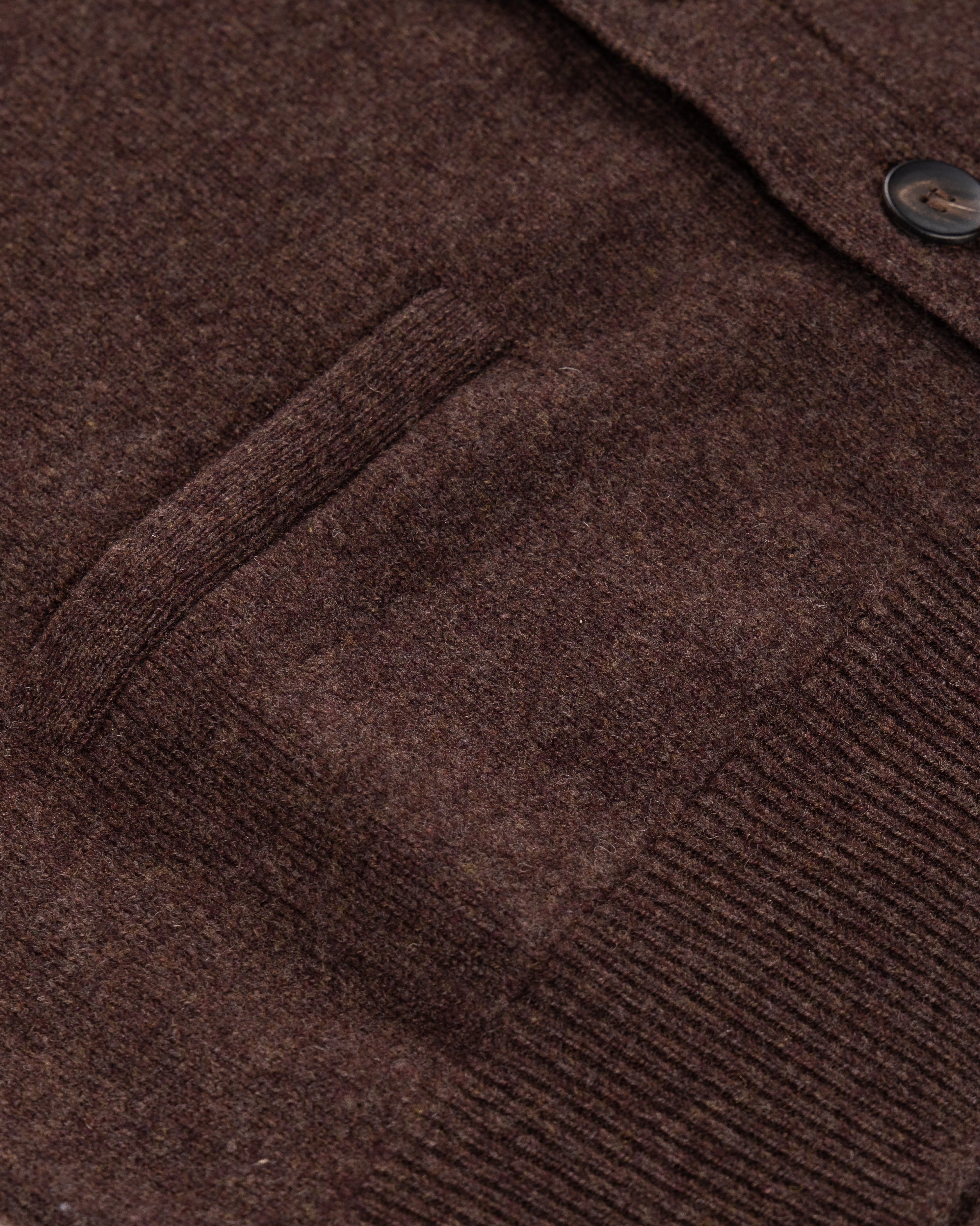 Lambswool Sleeveless Cardigan Hickory / CASA SARTORIAL