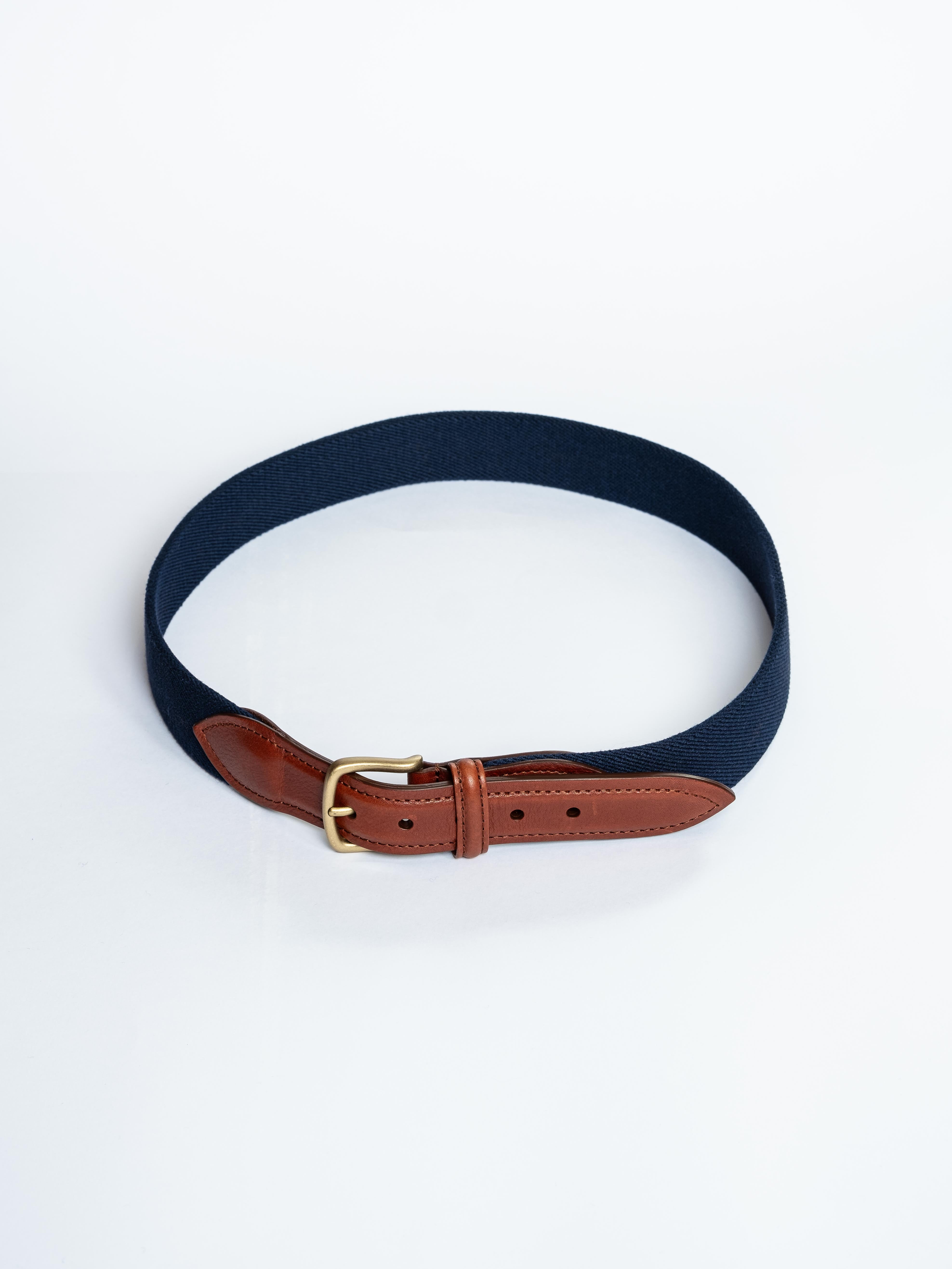 Cinturon de Piel & Elastico Navy / ANDERSON'S