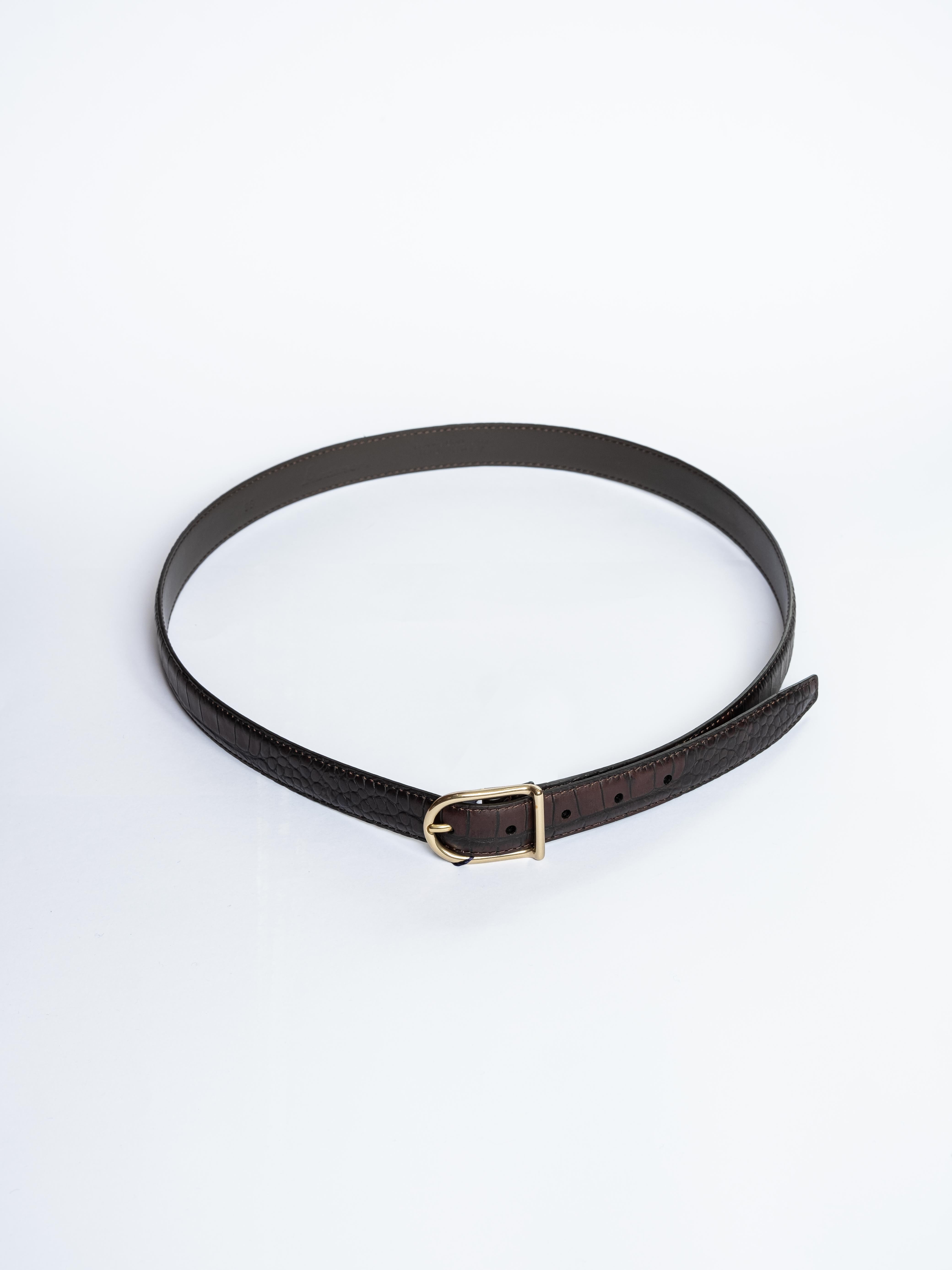 Cinturon de Piel Granulada Marrón / ANDERSON'S