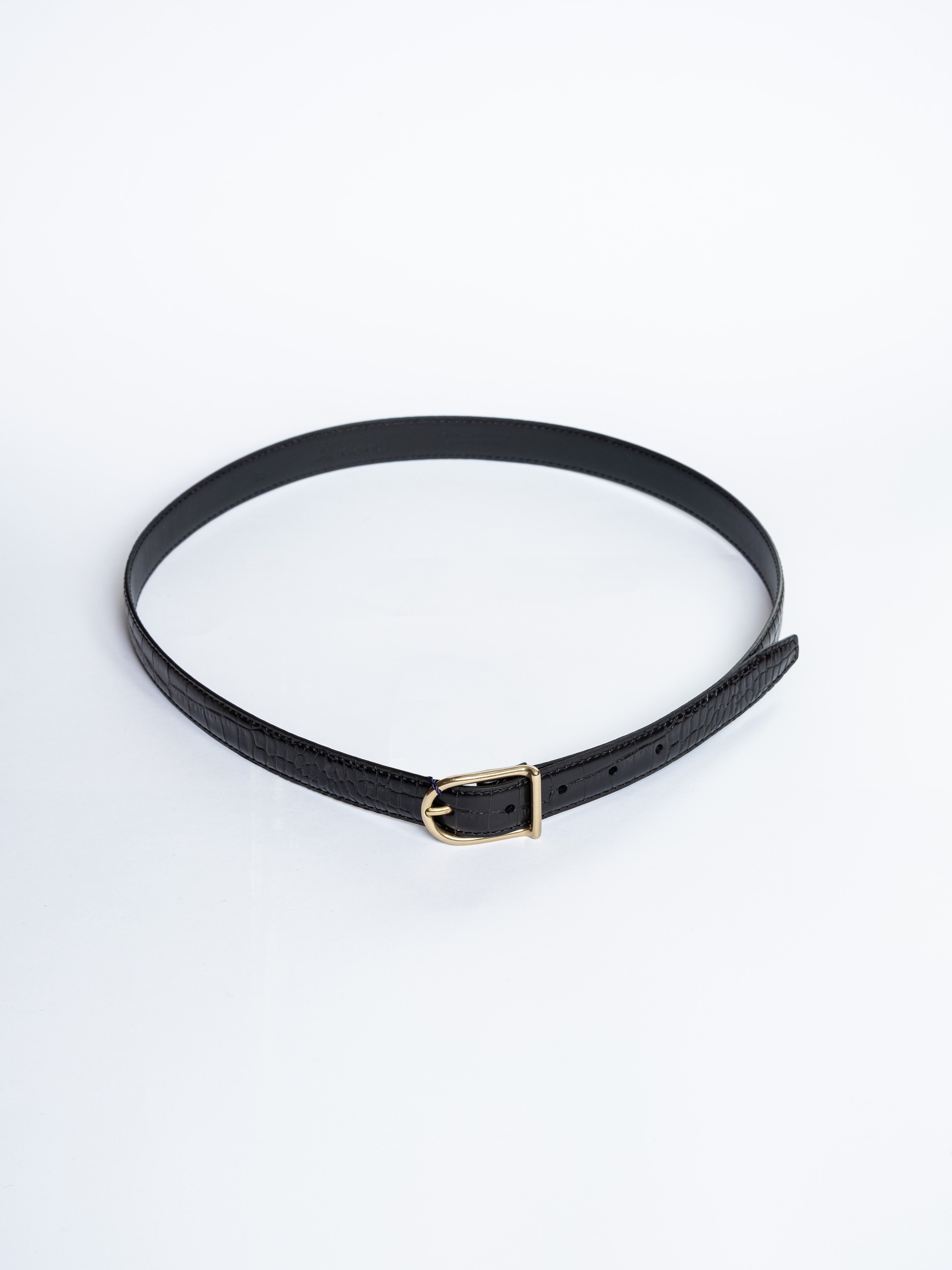 Cinturon de Piel Granulada Negro / ANDERSON'S