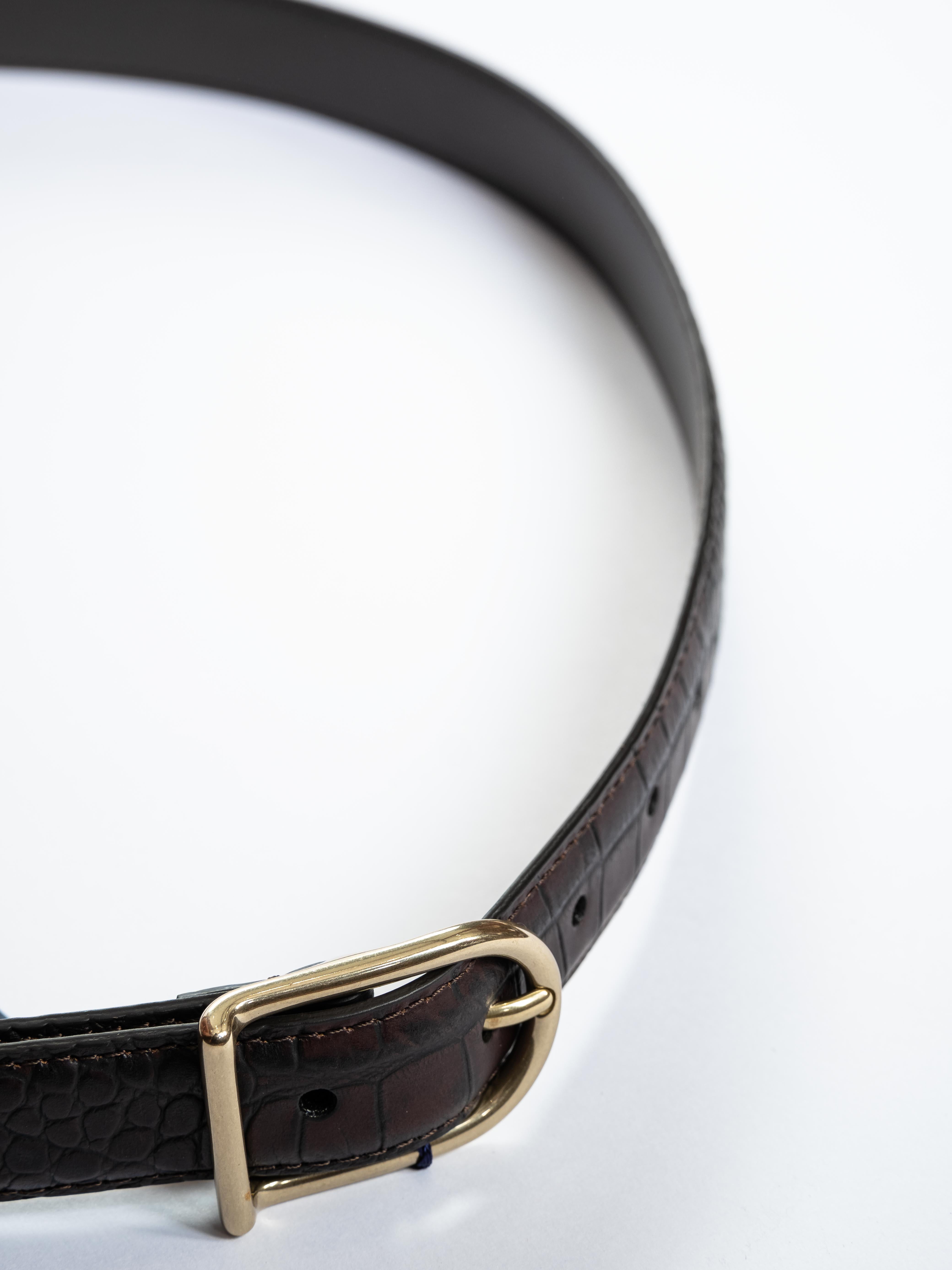 Cinturon de Piel Granulada Marrón / ANDERSON'S