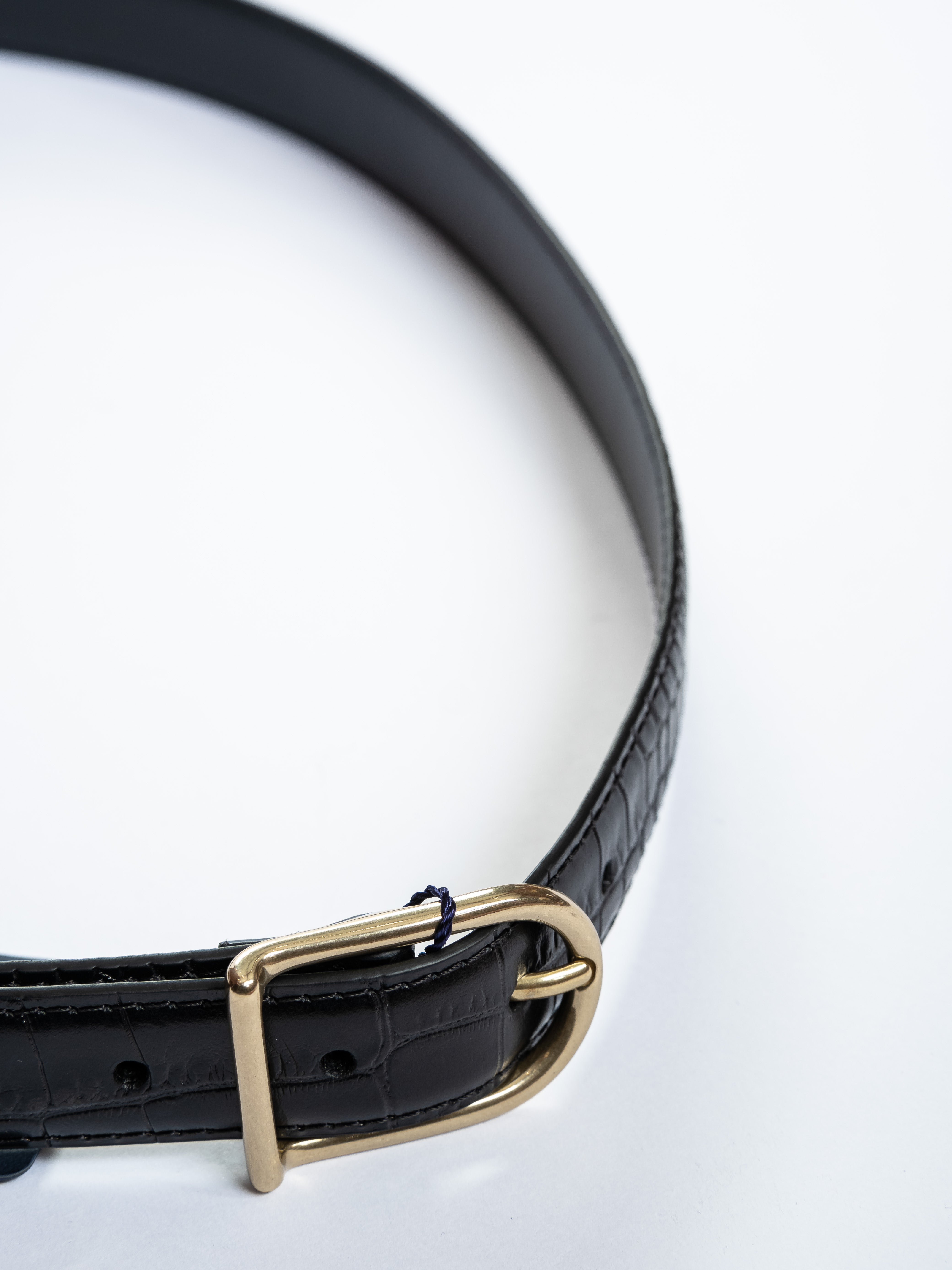 Cinturon de Piel Granulada Negro / ANDERSON'S