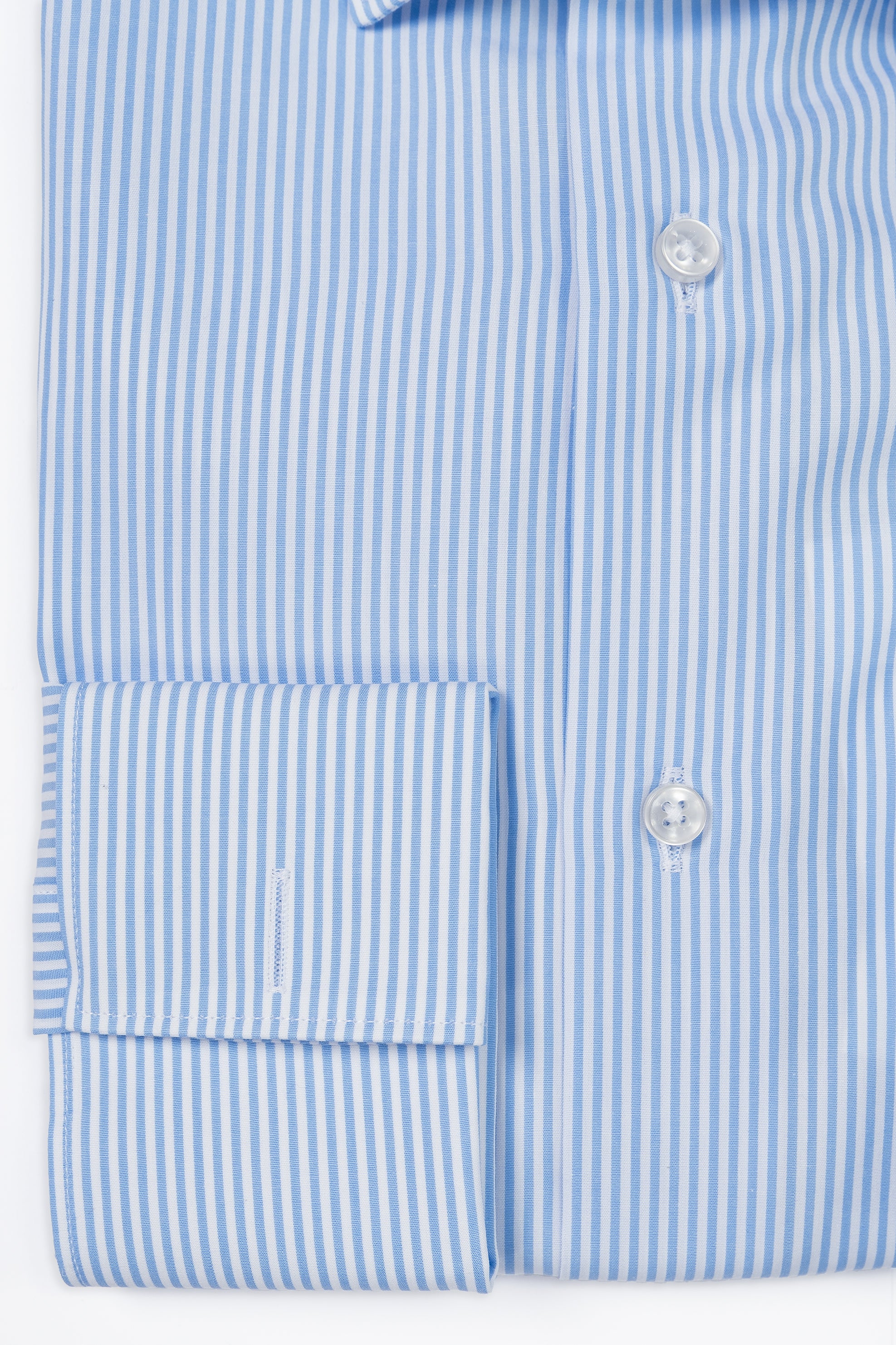 Camisa RTW Algodón Doppio Ritorto Líneas Celestes / CASA SARTORIAL