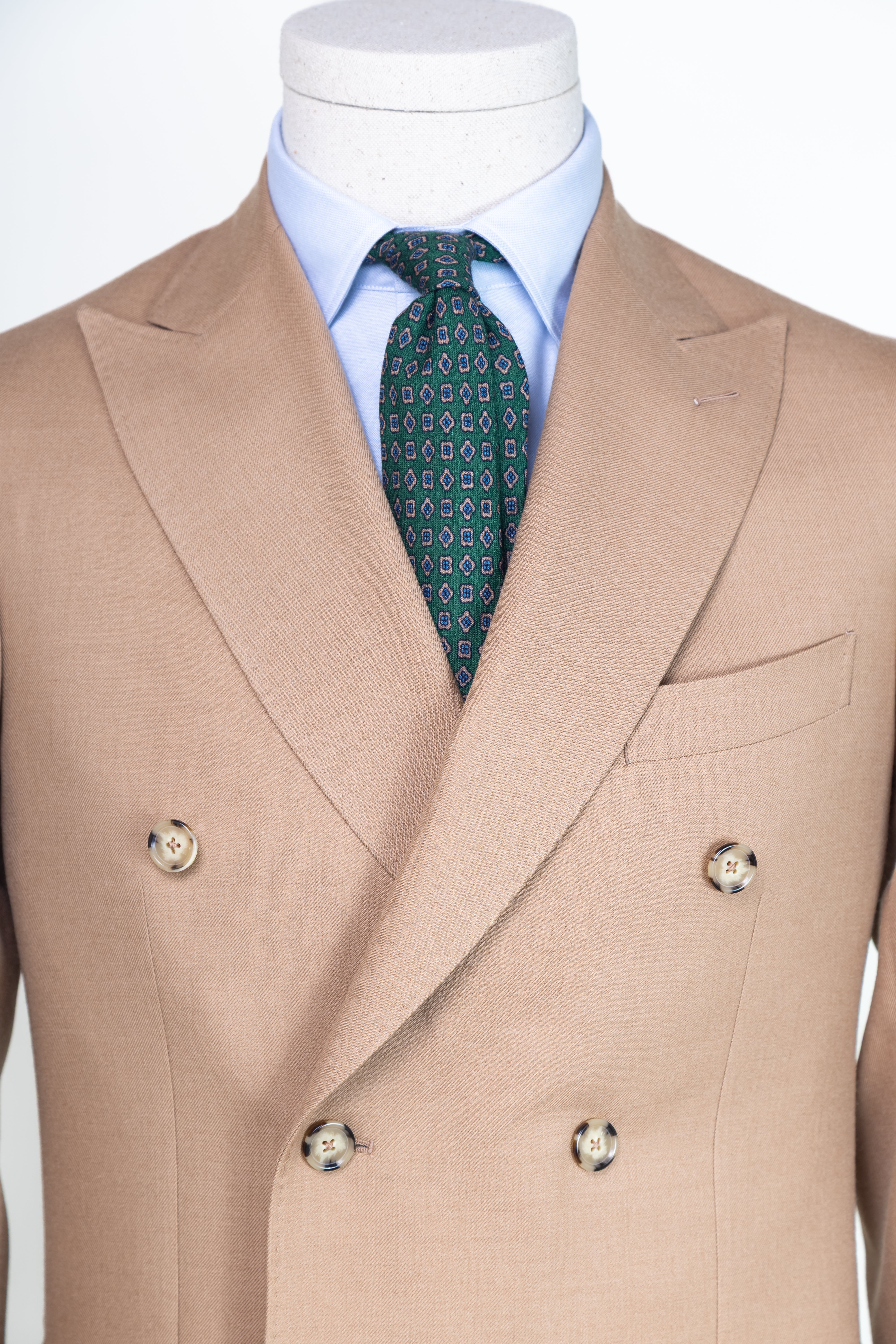 Blazer Cruzado Beige Algodón Lana / Casa Sartorial