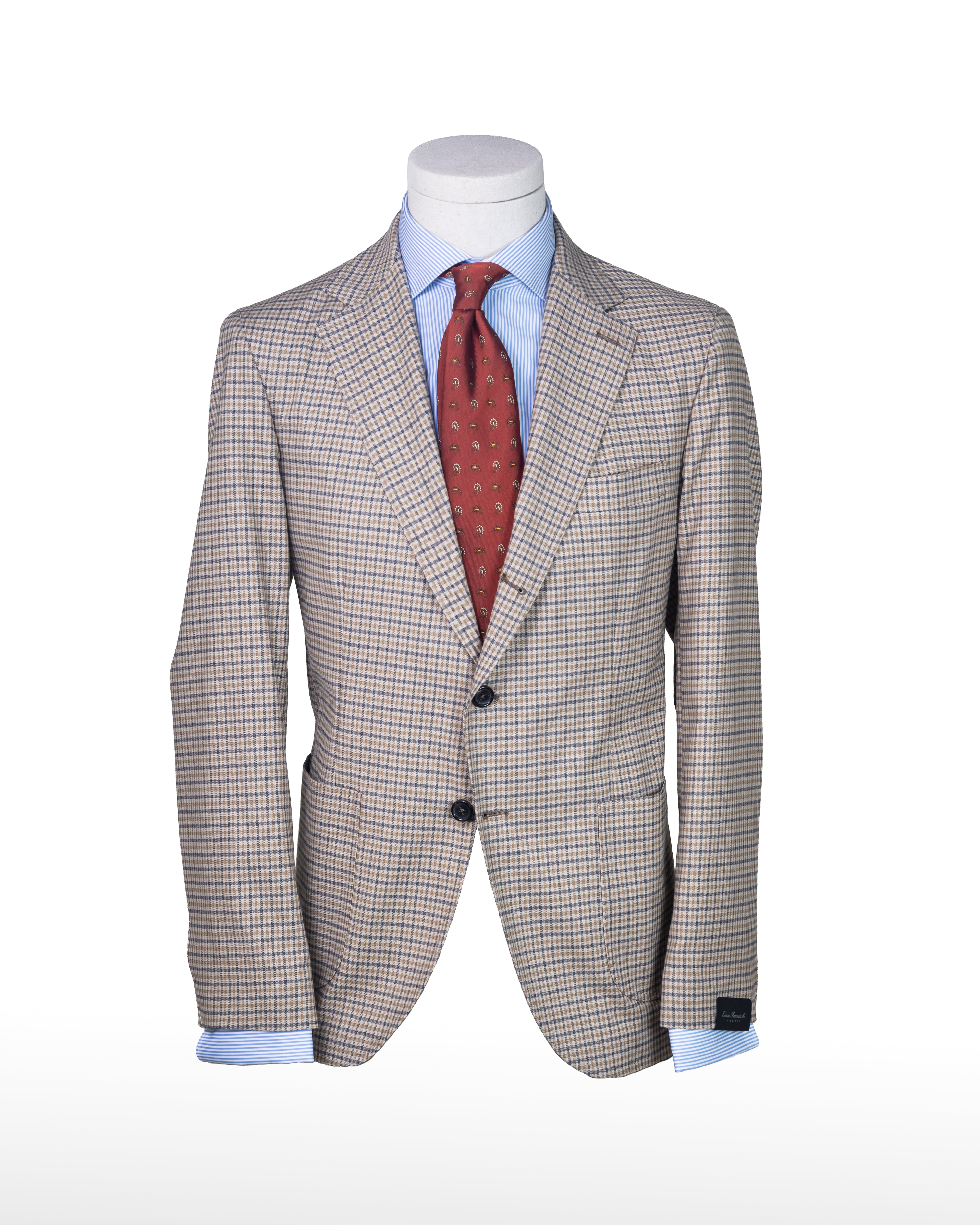 Sportcoat Beige Guncheck / ERRICO FORMICOLA