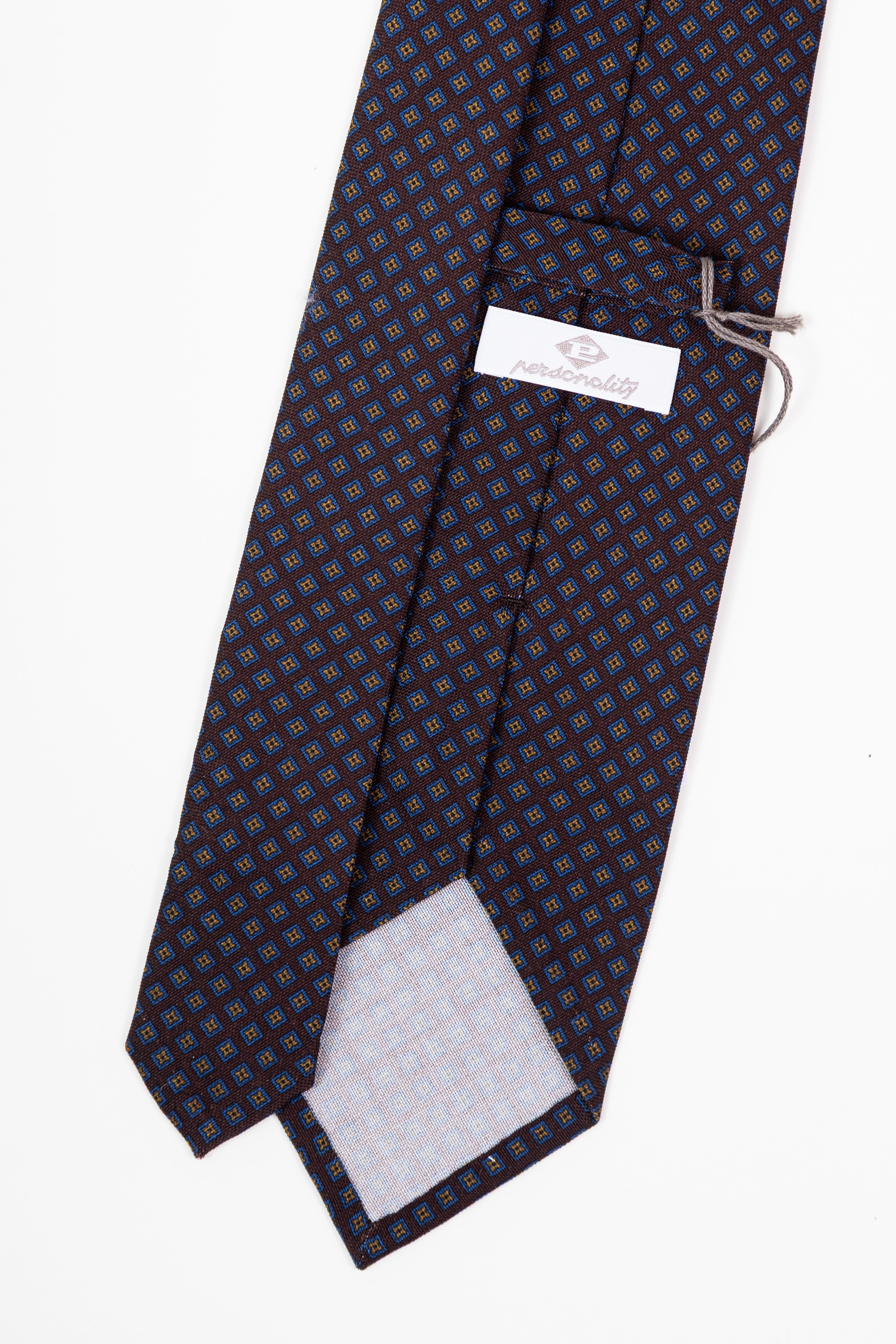 Corbata de seda printed paisley blue and burgundy / CASA SARTORIAL