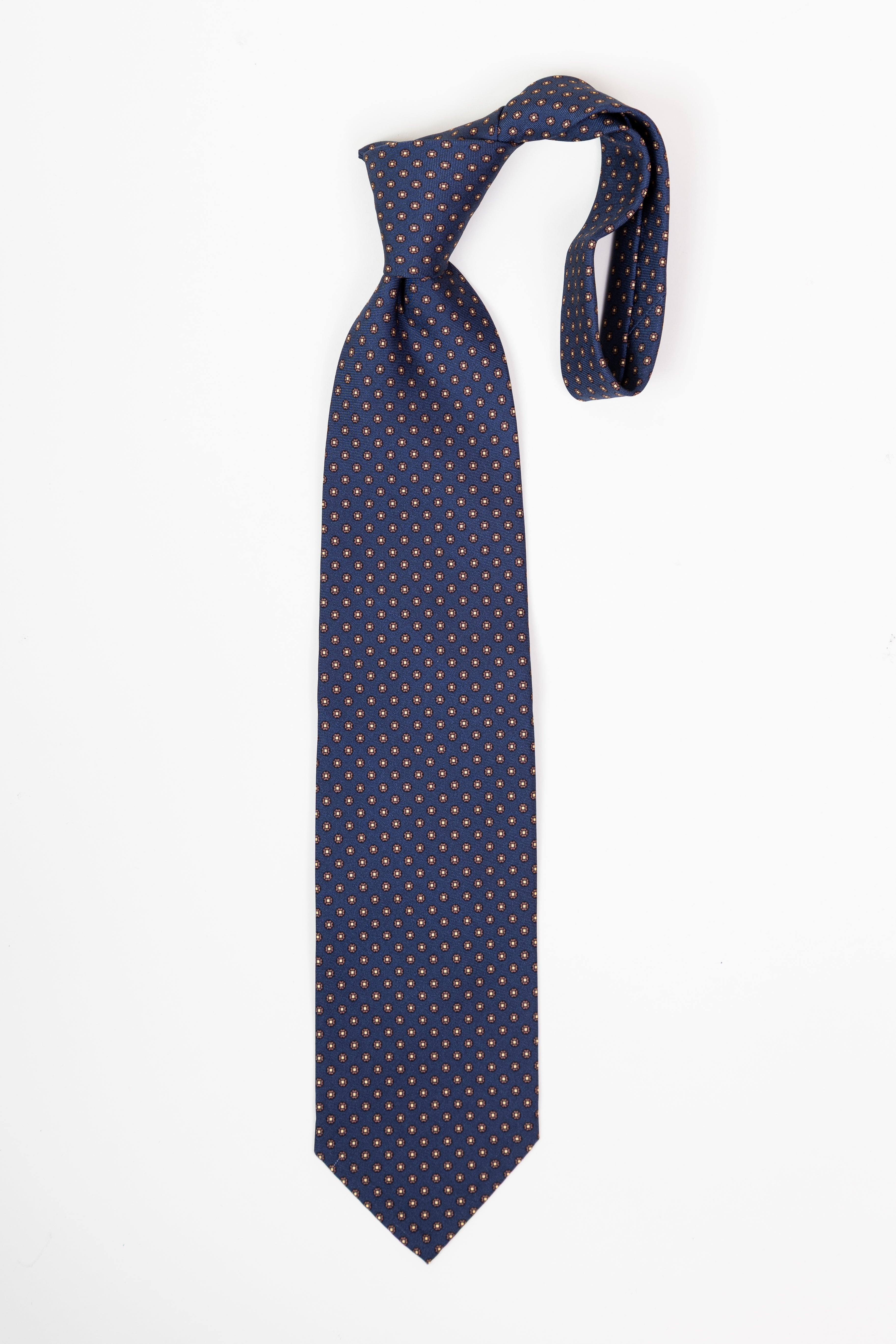 Corbata de seda printed floral navy and red / CASA SARTORIAL