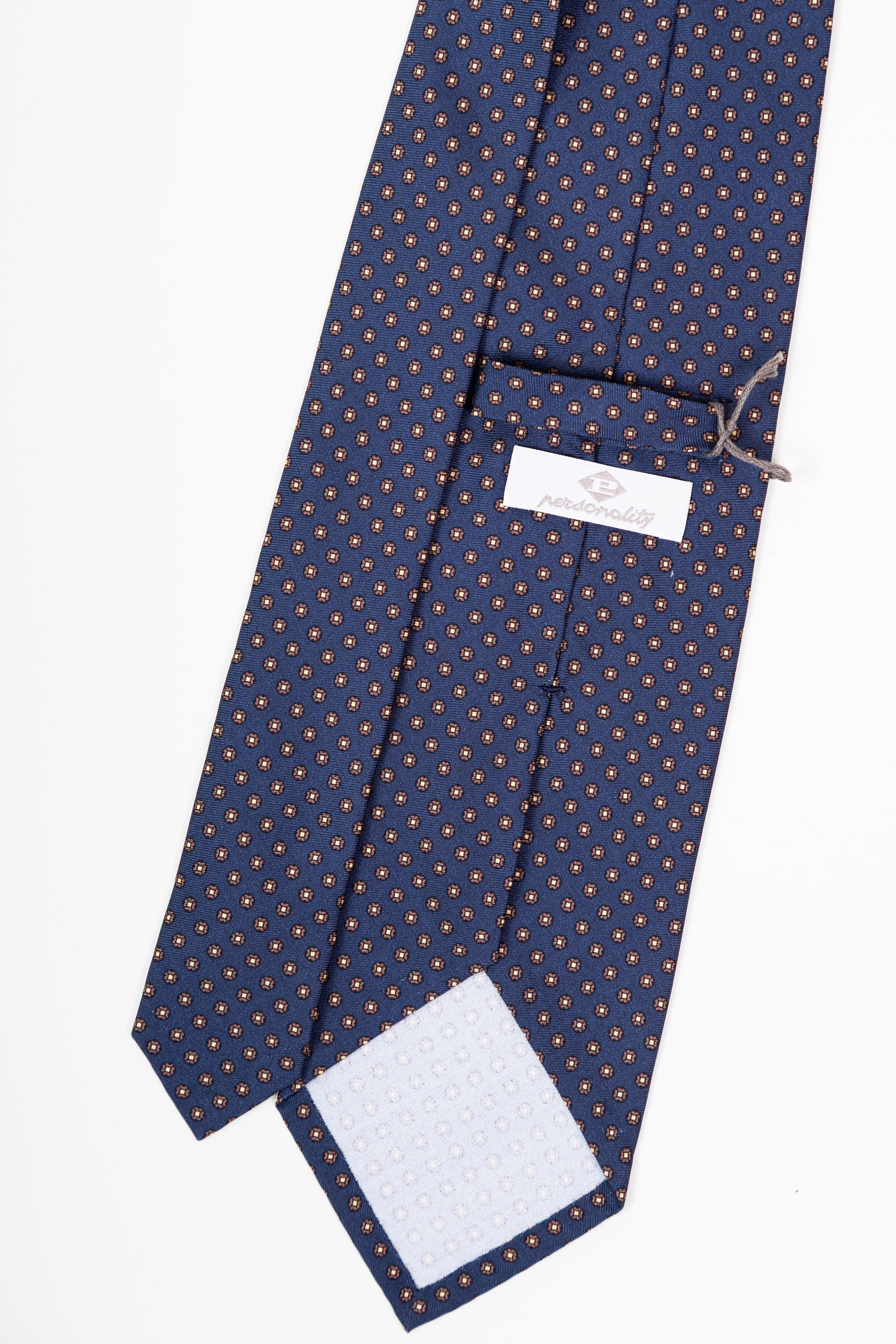 Corbata de seda printed floral navy and red / CASA SARTORIAL