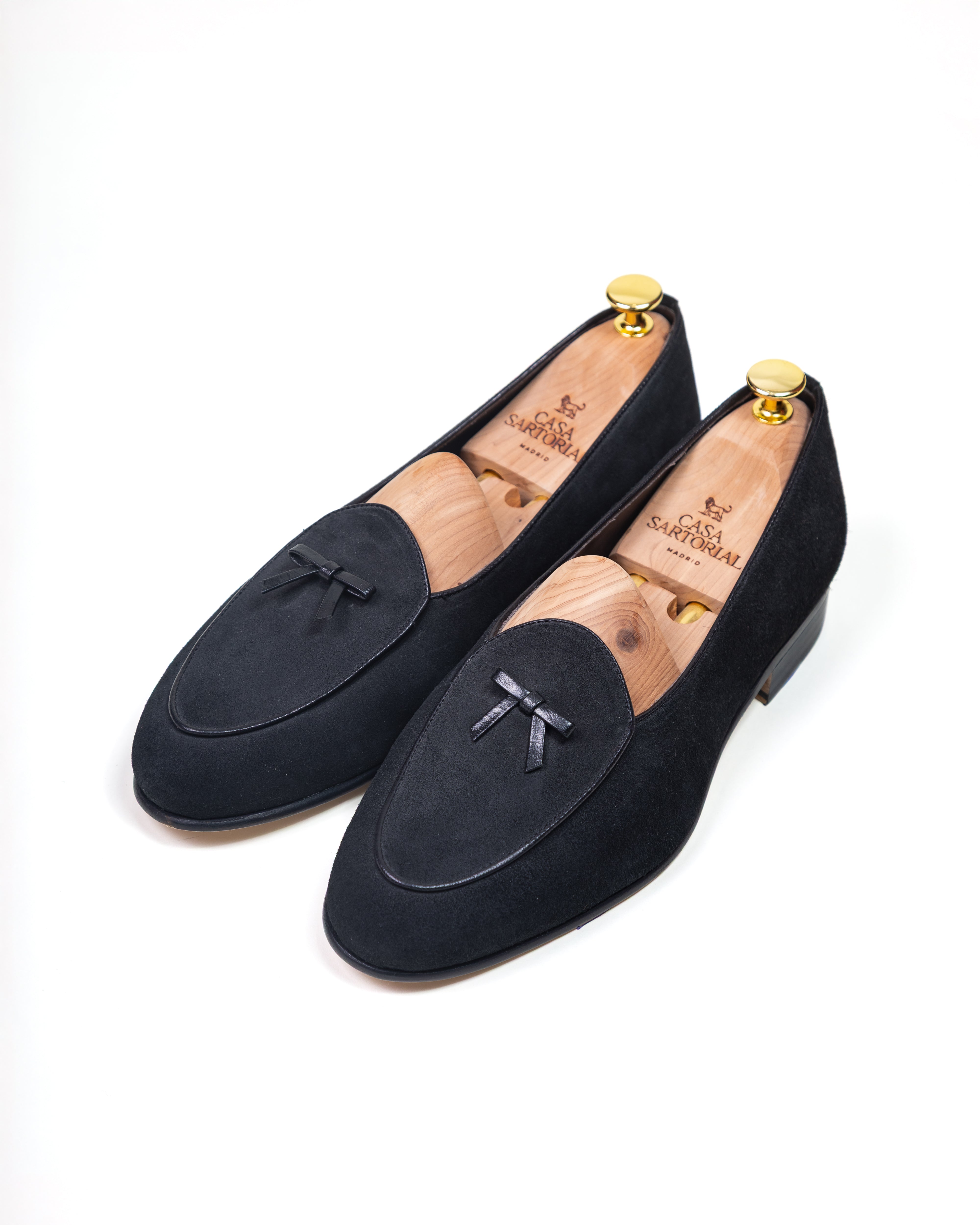 Belgian Loafer Black Suede / CASA SARTORIAL