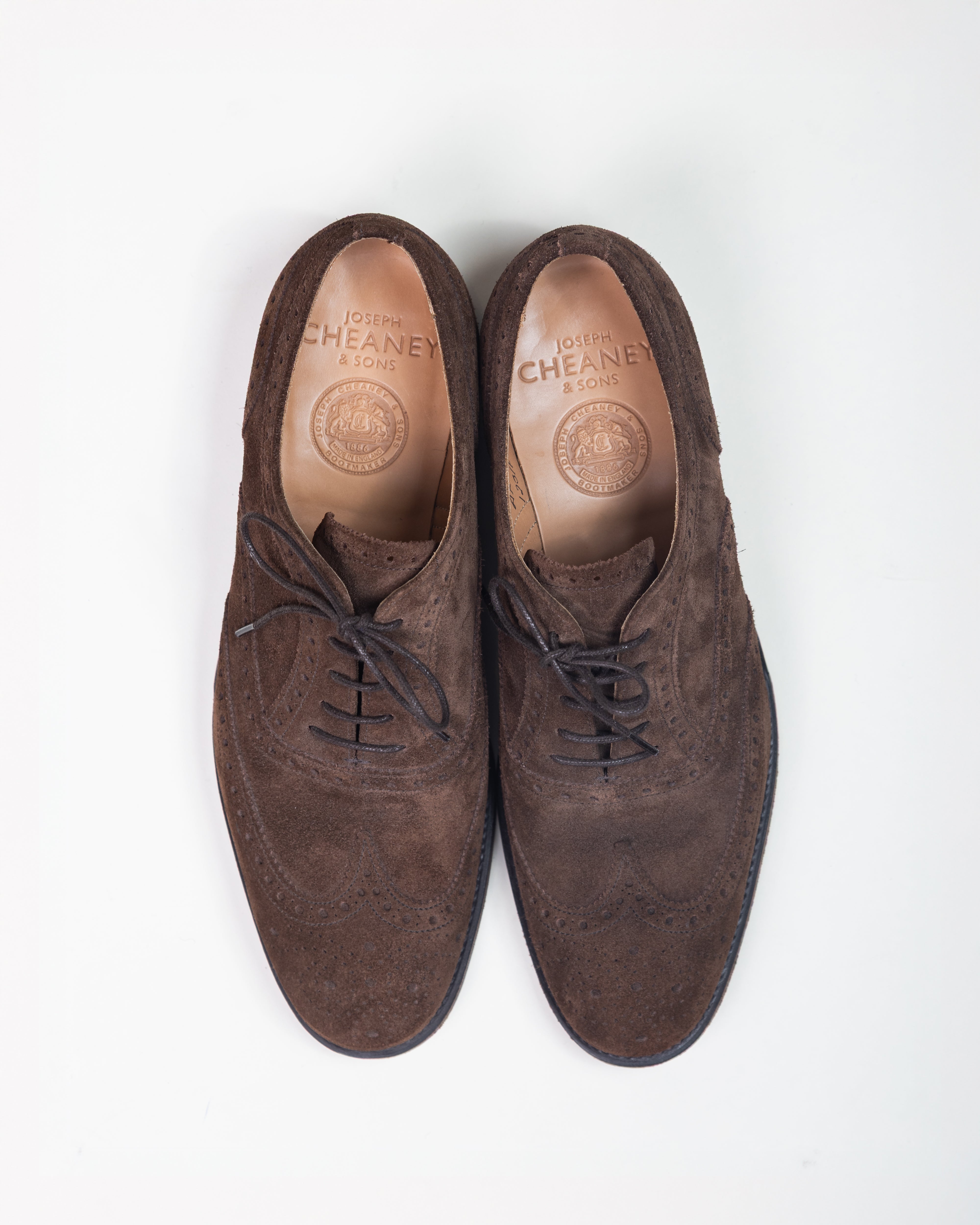 Shoes Arthur III Oxford Brogue in Plough Suede / JOSEPH CHEANEY