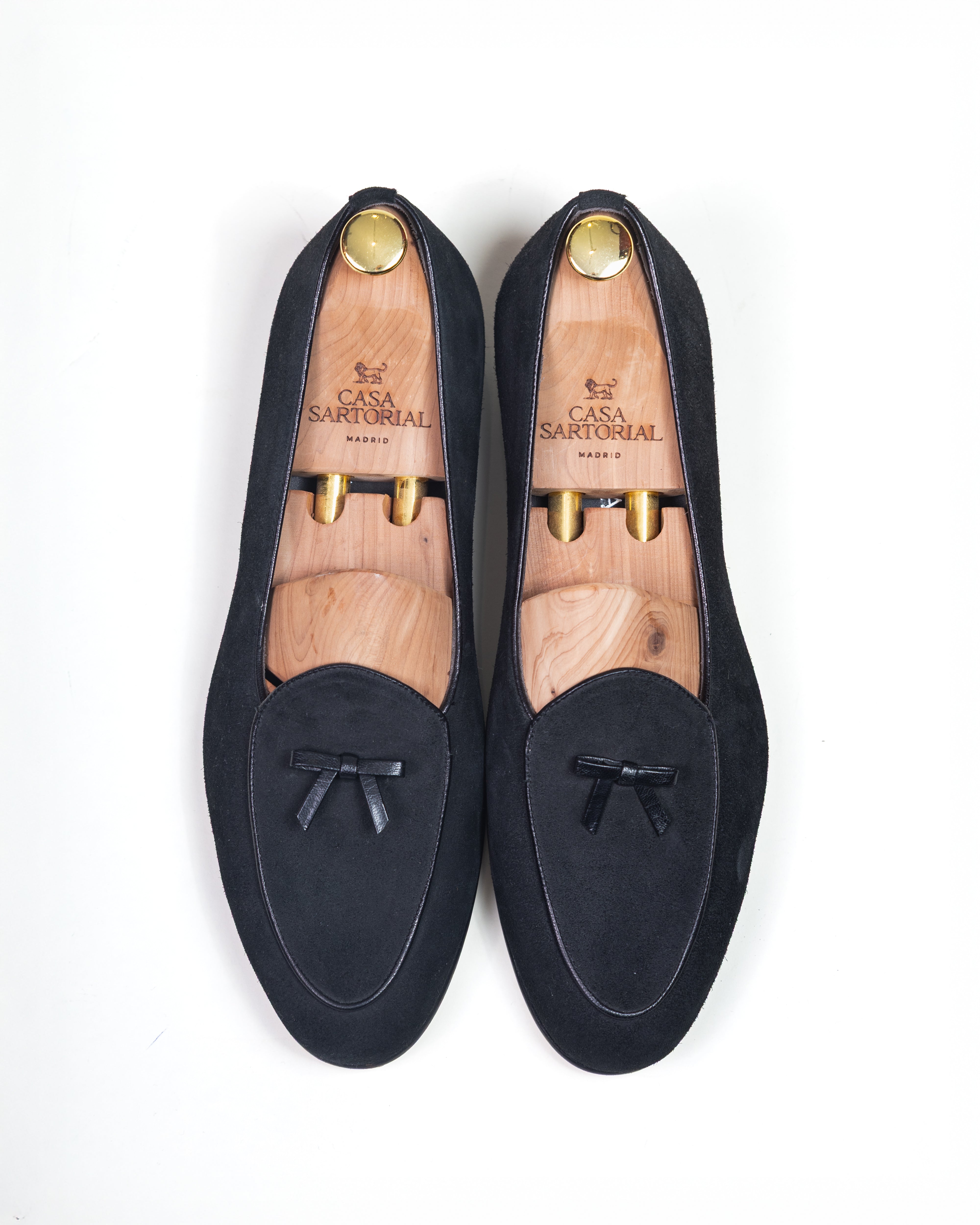 Belgian Loafer Black Suede / CASA SARTORIAL