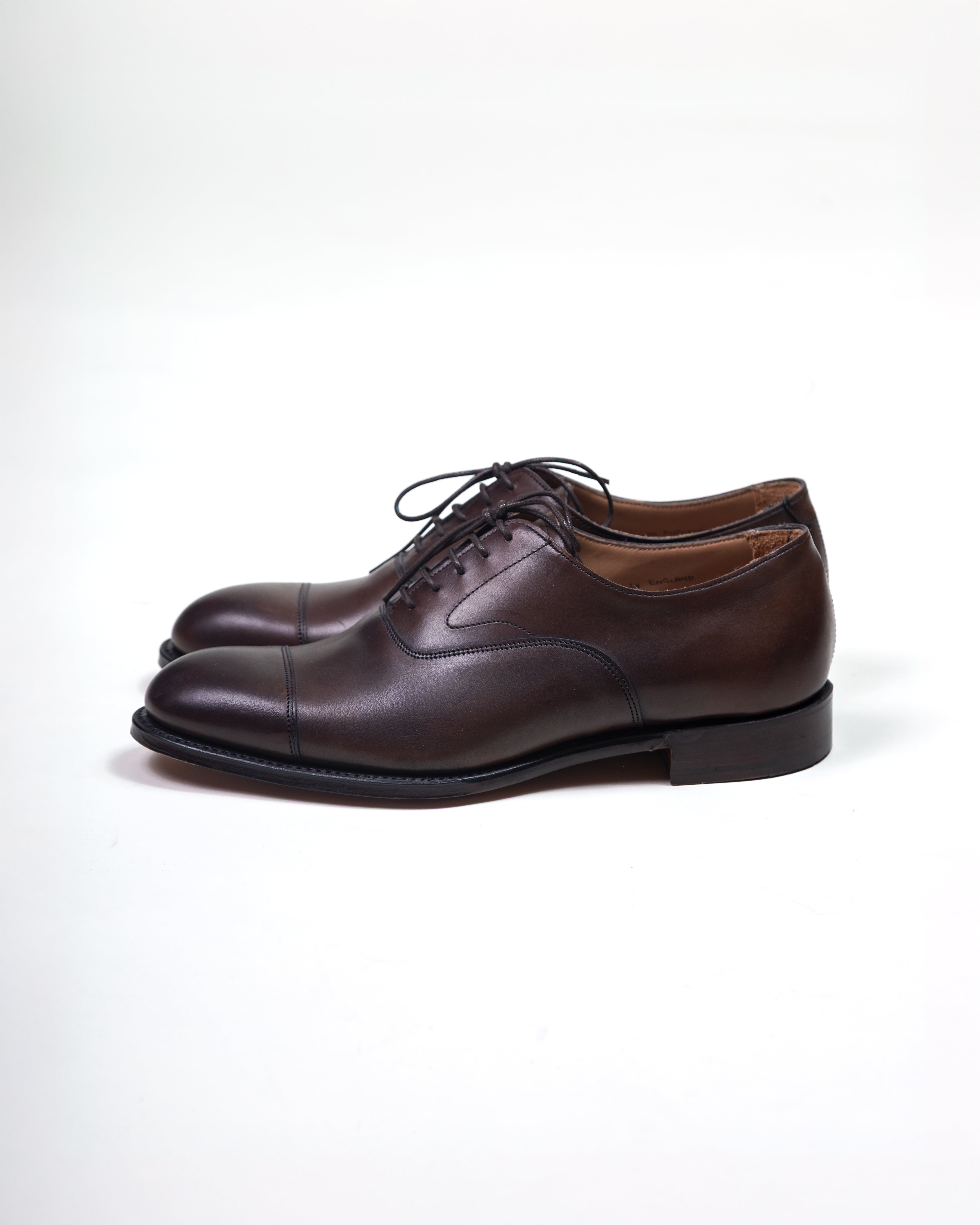 Shoes Alfred Capped Oxford in Mocha Calf Leather / JOSEPH CHEANEY