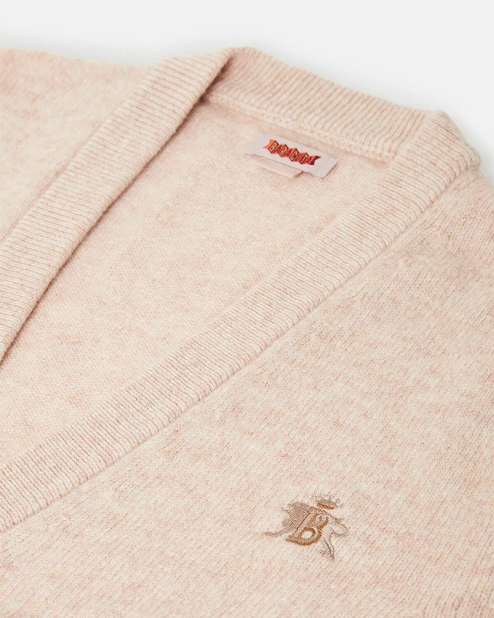 Shetland Wool Cardigan Antique White / Baracuta