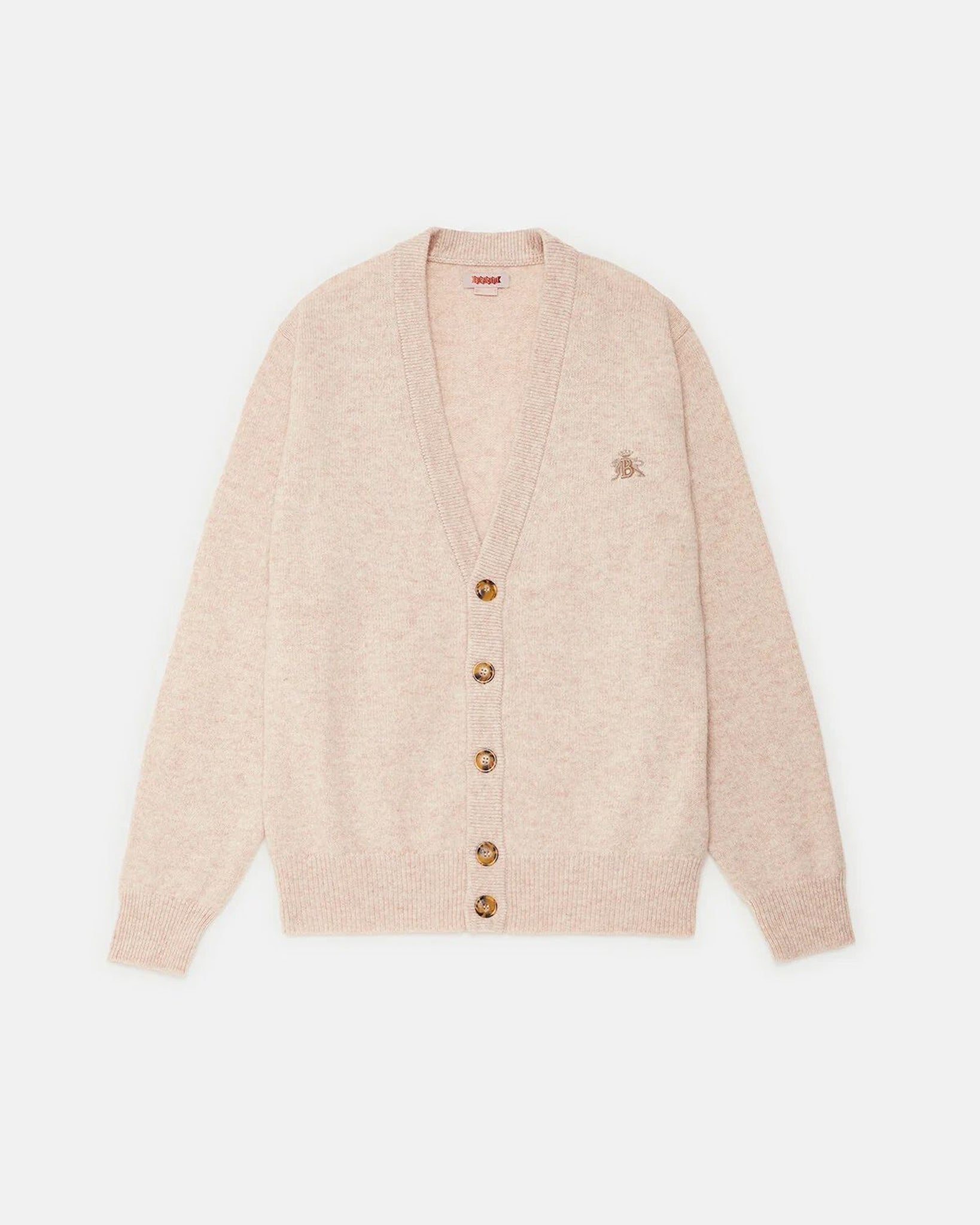 Shetland Wool Cardigan Antique White / Baracuta