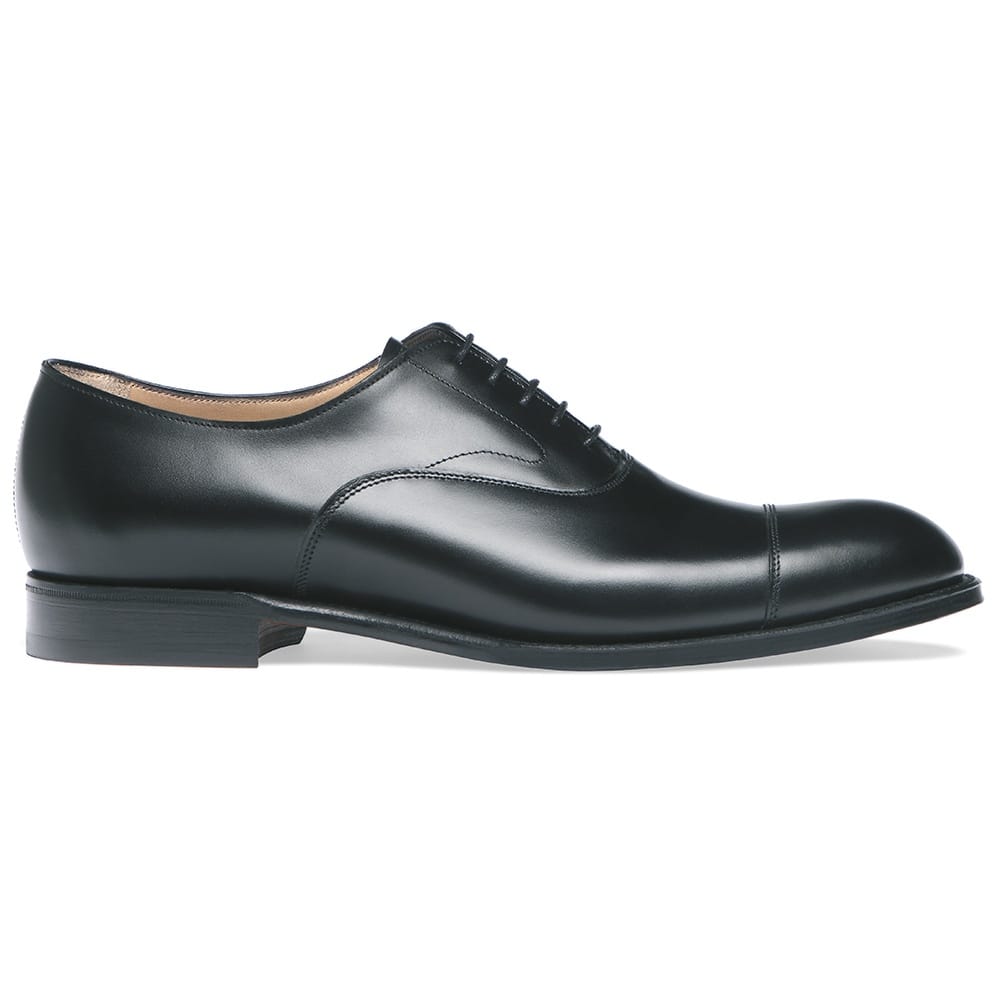 Alfred Capped Oxford in Black Calf Leather / JOSEPH CHEANEY