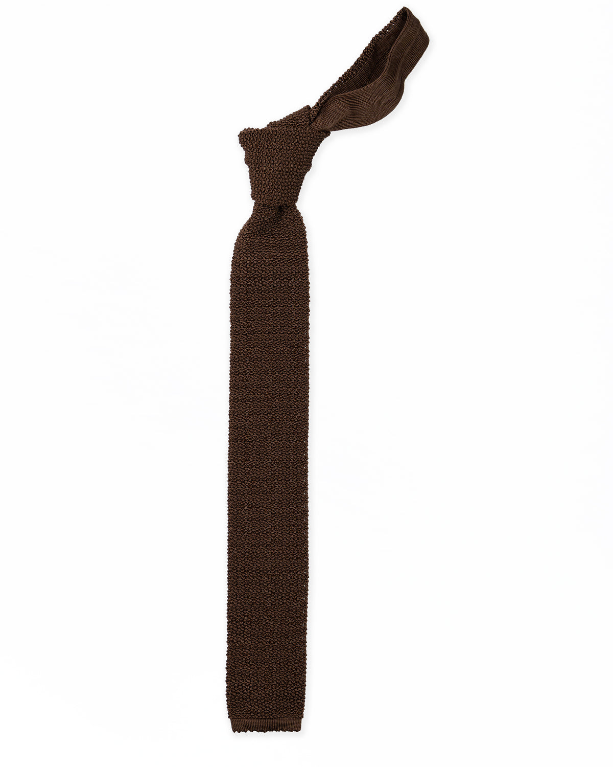 Corbata de punto marrón | ASCOT
