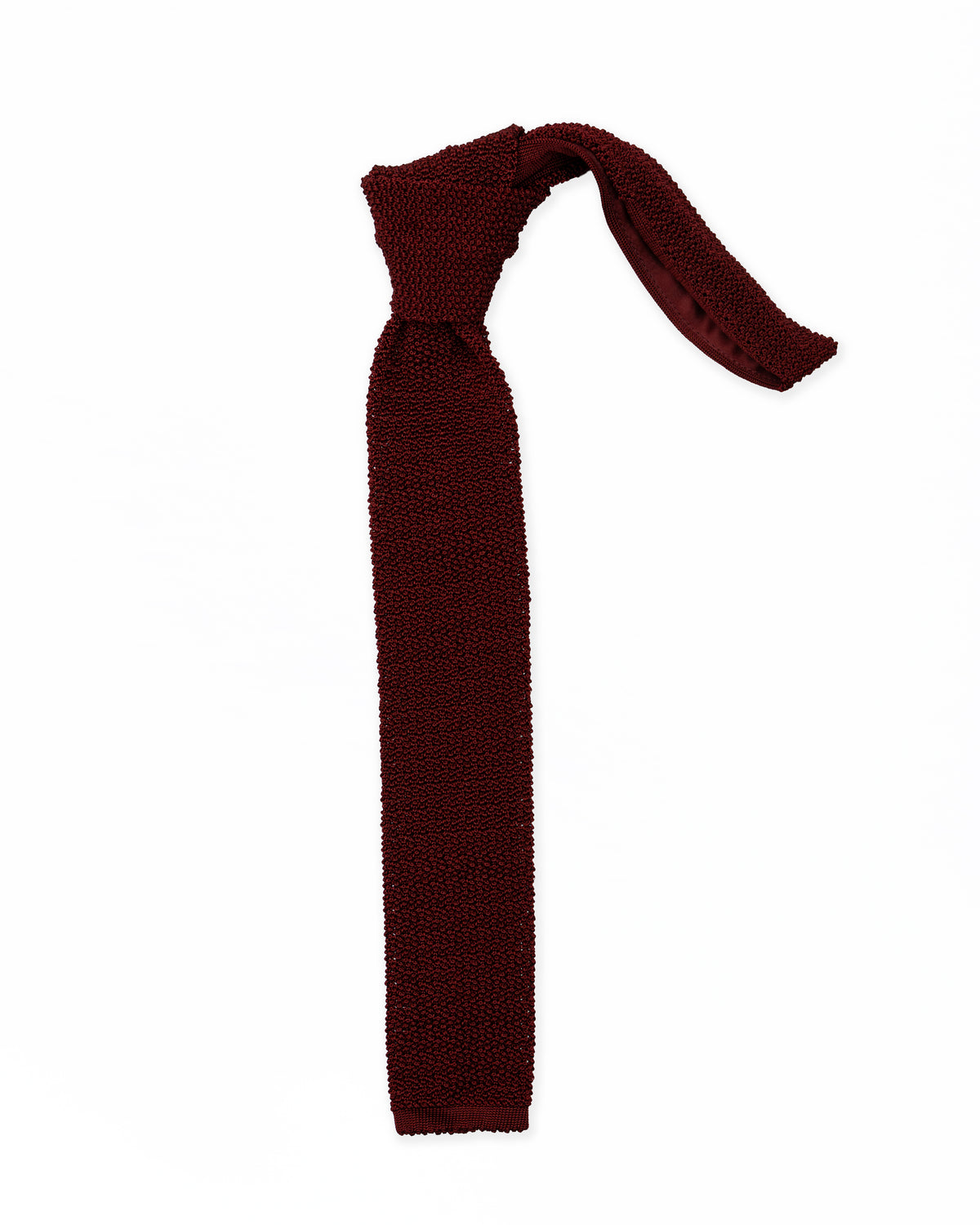 Corbata de punto burdeos | ASCOT