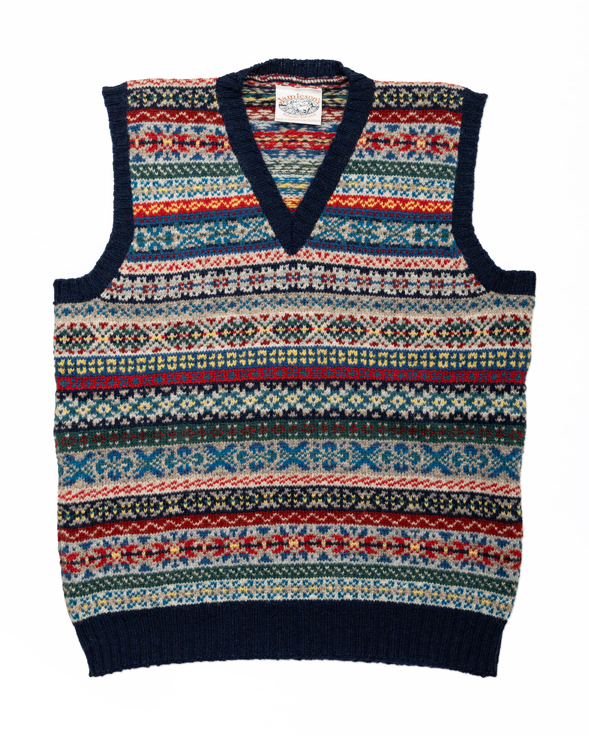 Knitted Sleeveless Vest Fair Isle | Jamieson's