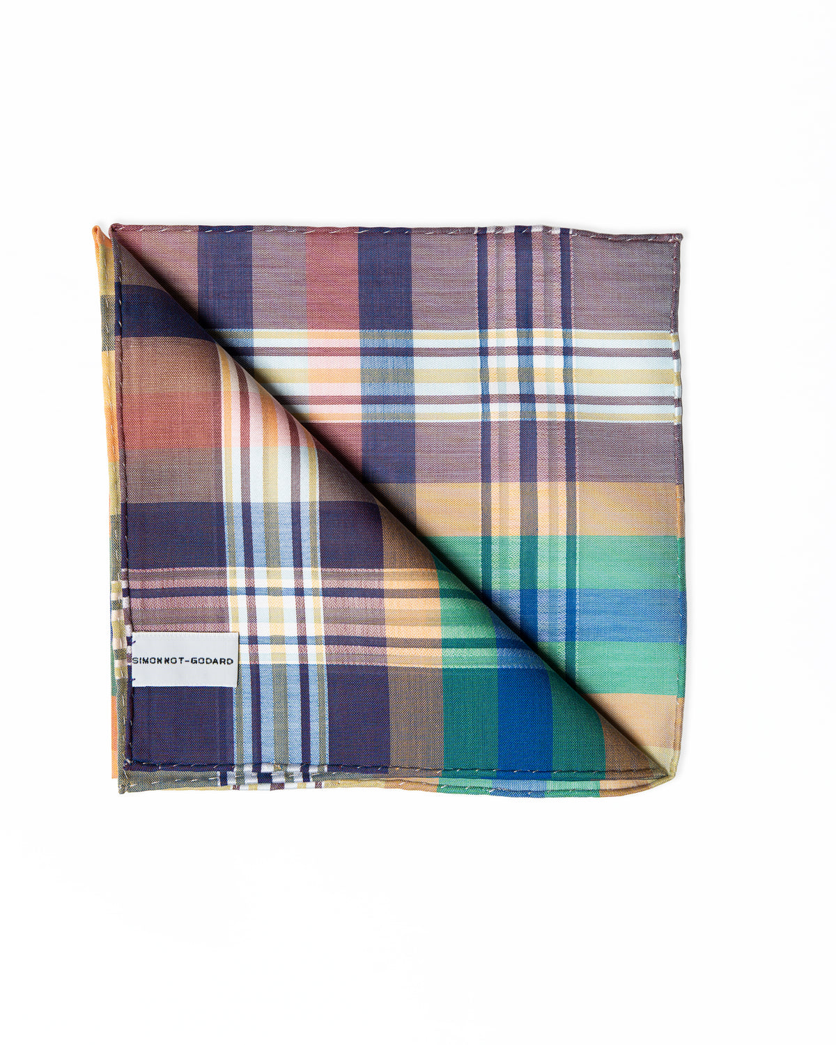 Pocket Square Madras Azul / SIMONNOT GODARD