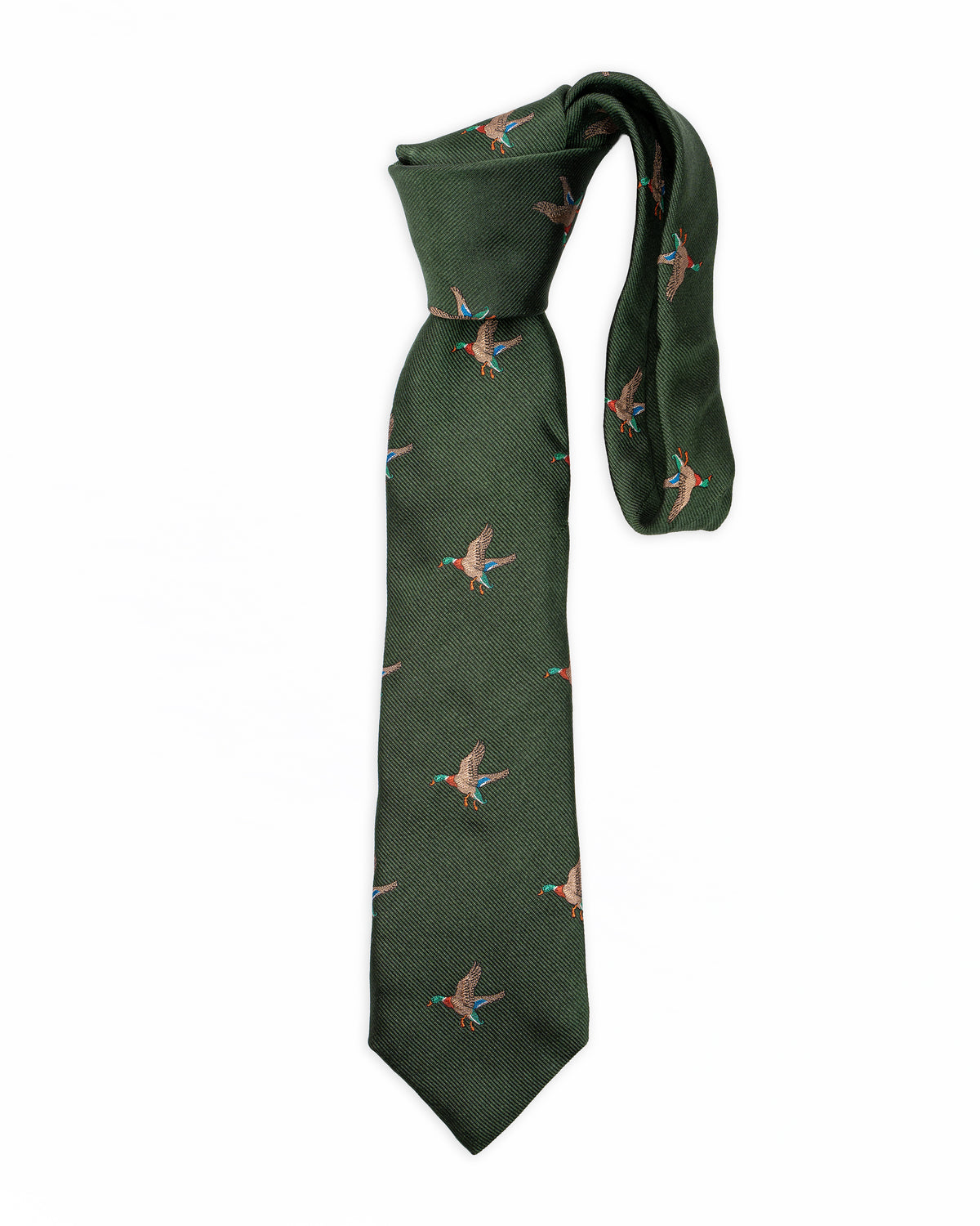Corbata de seda Verde Hunting | ASCOT