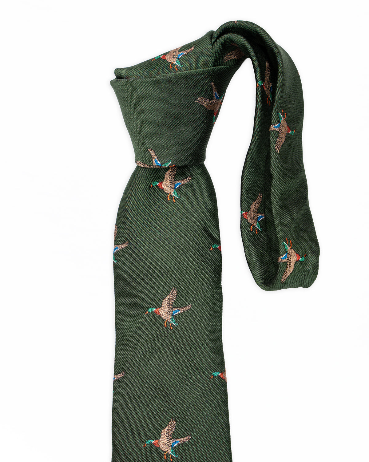 Corbata de seda Verde Hunting | ASCOT