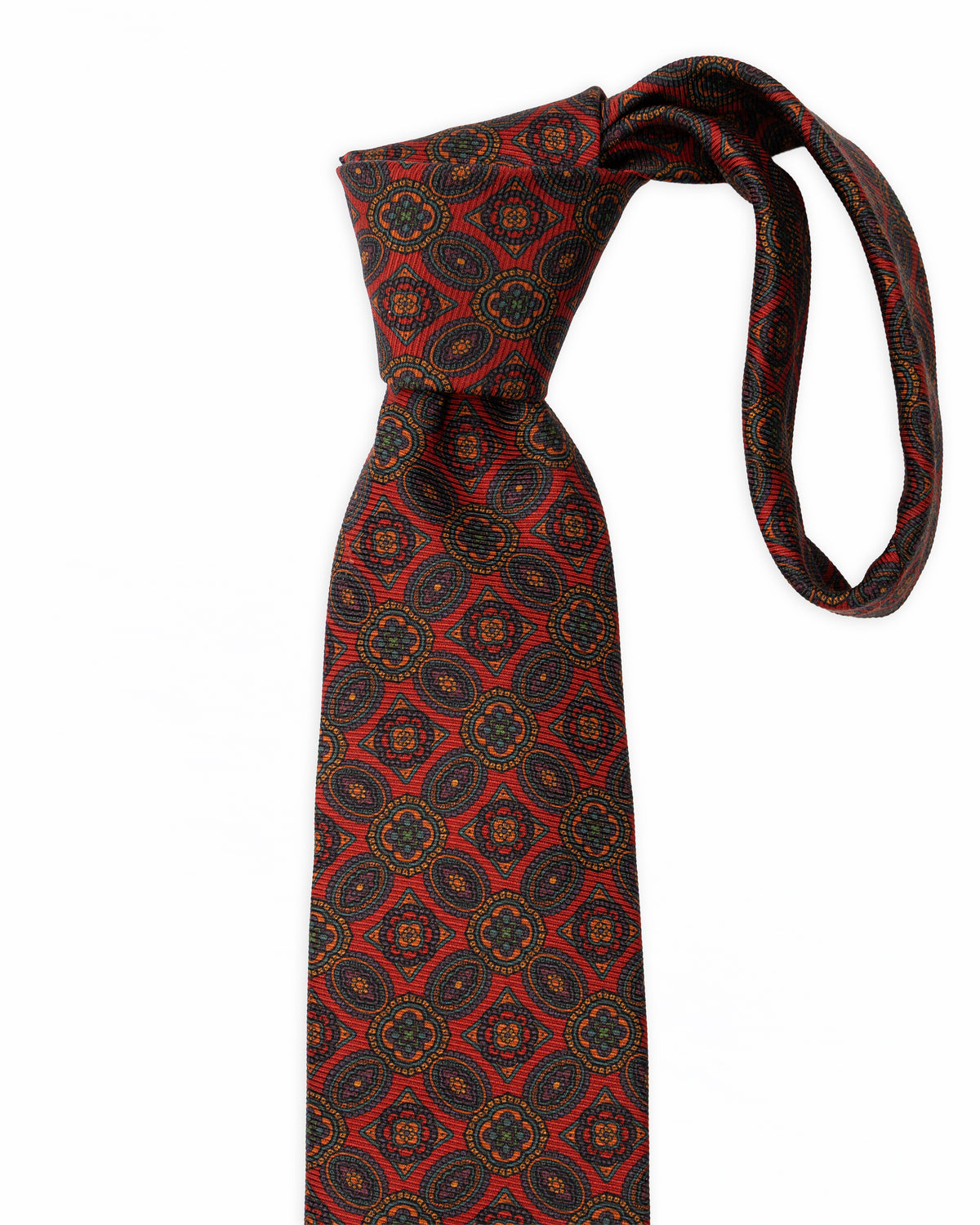 Corbata de seda Paisley Roja | PAOLO ALBIZZATI