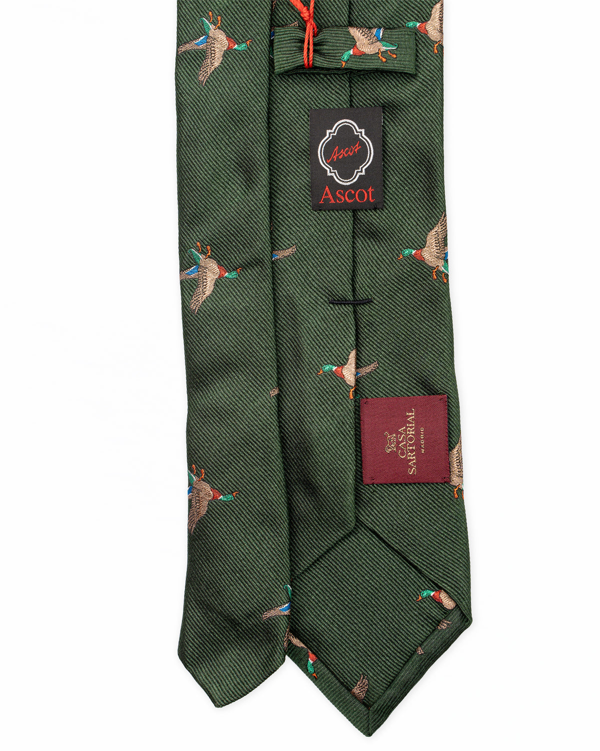 Corbata de seda Verde Hunting | ASCOT