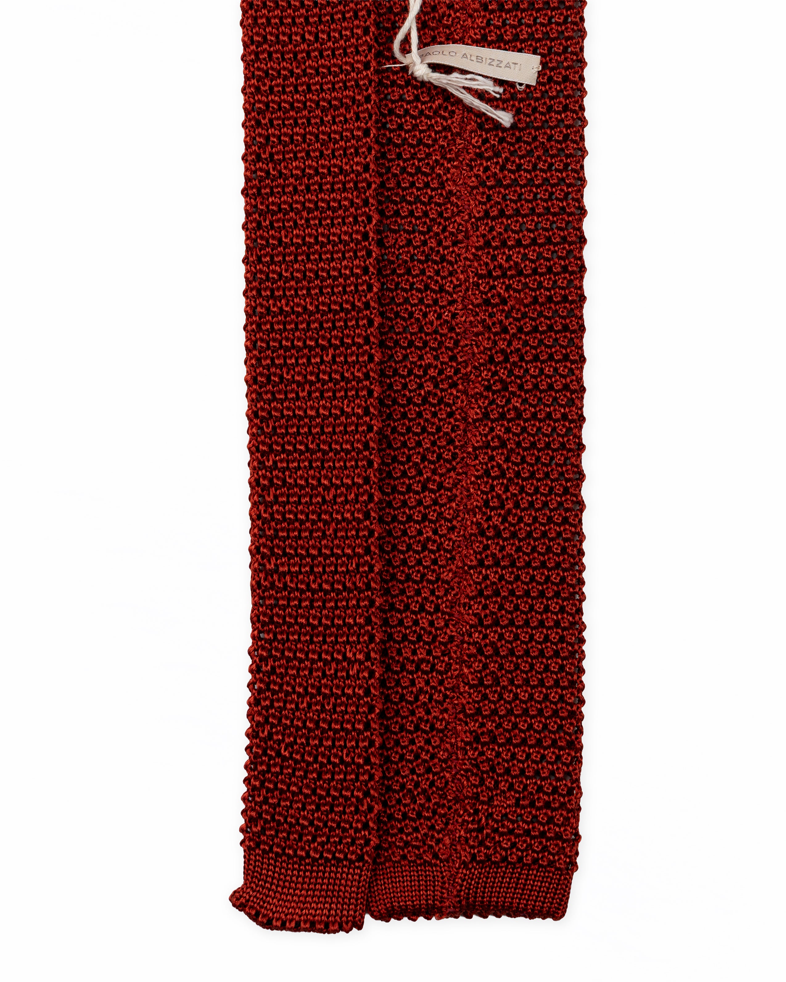 Corbata de punto rojo | PAOLO ALBIZZATI