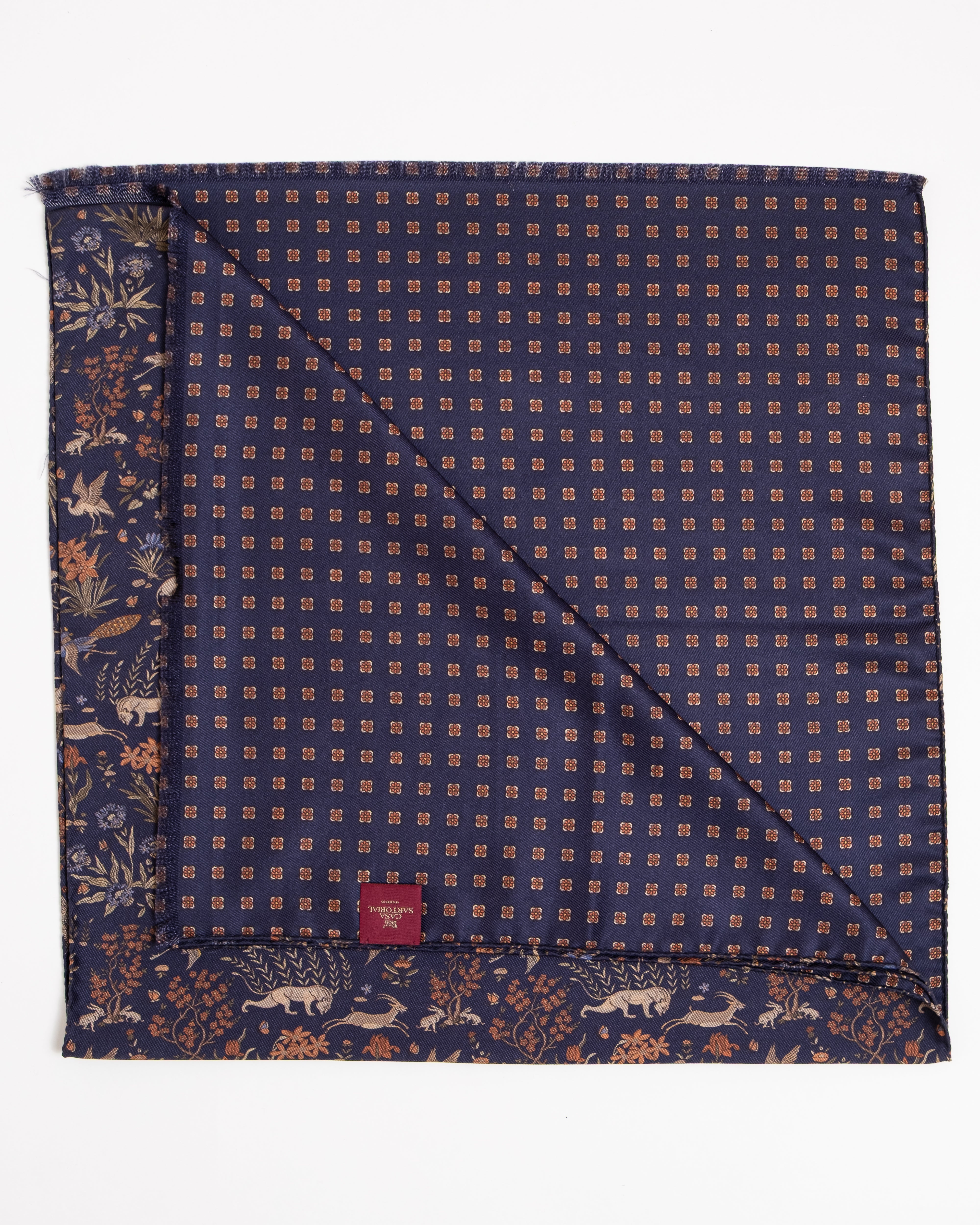 Fular de Seda Azul Marino - Casa Sartorial