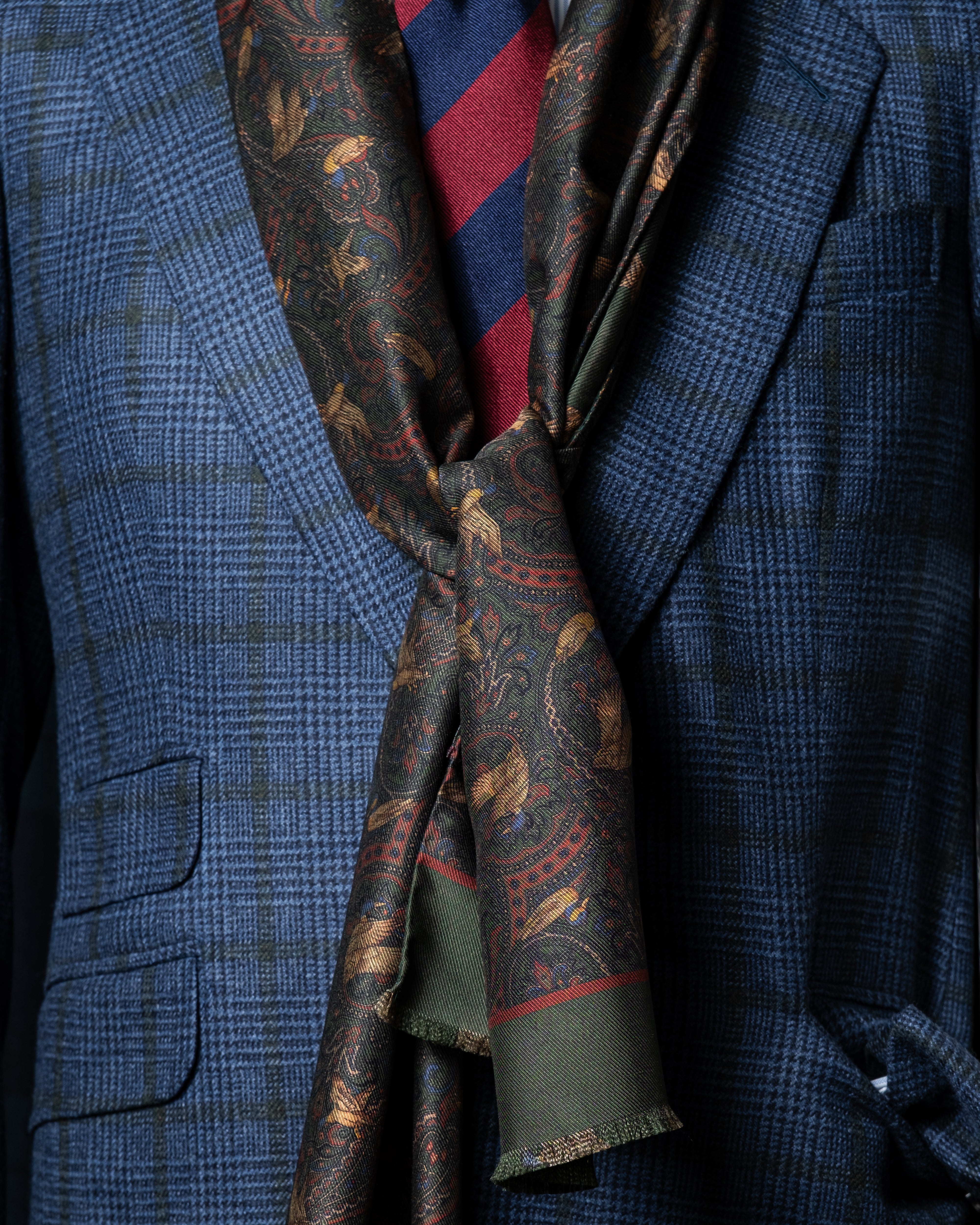 Fular de Seda Verde Oscuro - Casa Sartorial